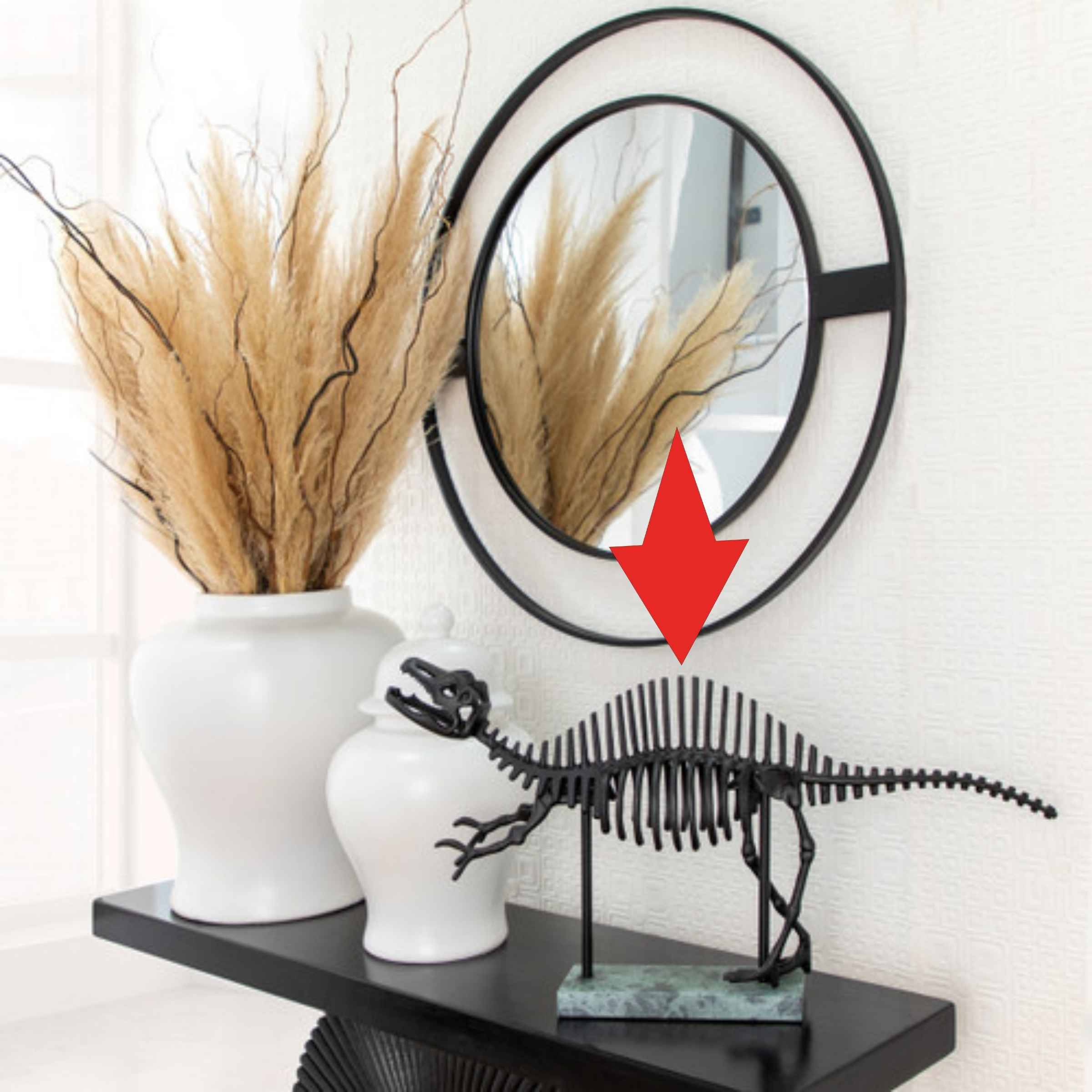 Dinosaur Metal Table Decor 78 Cm - Black 15287 -  Home Decor Figurines - ebarza Furniture UAE | Shop Modern Furniture in Abu Dhabi & Dubai - مفروشات ايبازرا في الامارات | تسوق اثاث عصري وديكورات مميزة في دبي وابوظبي