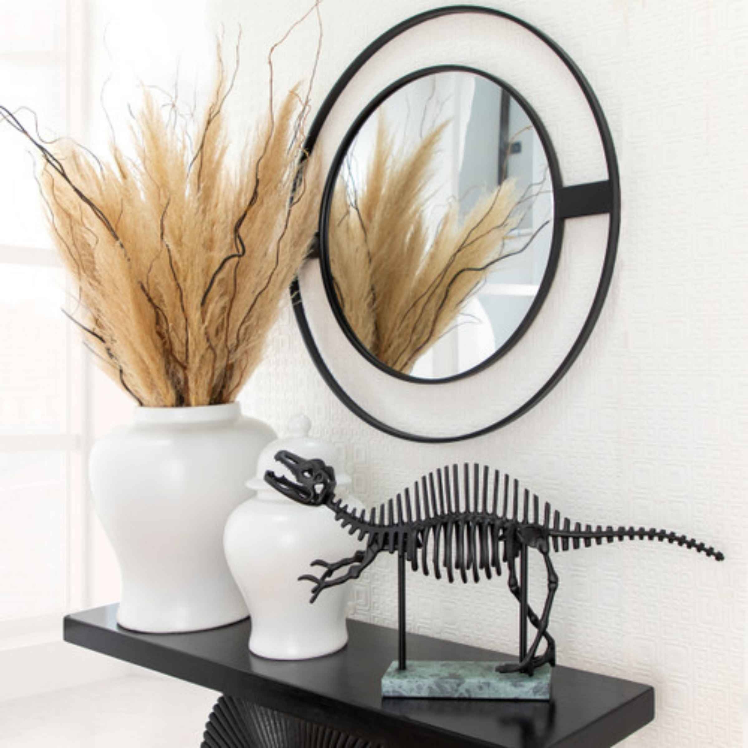 Dinosaur Metal Table Decor 78 Cm - Black 15287 -  Home Decor Figurines - ebarza Furniture UAE | Shop Modern Furniture in Abu Dhabi & Dubai - مفروشات ايبازرا في الامارات | تسوق اثاث عصري وديكورات مميزة في دبي وابوظبي
