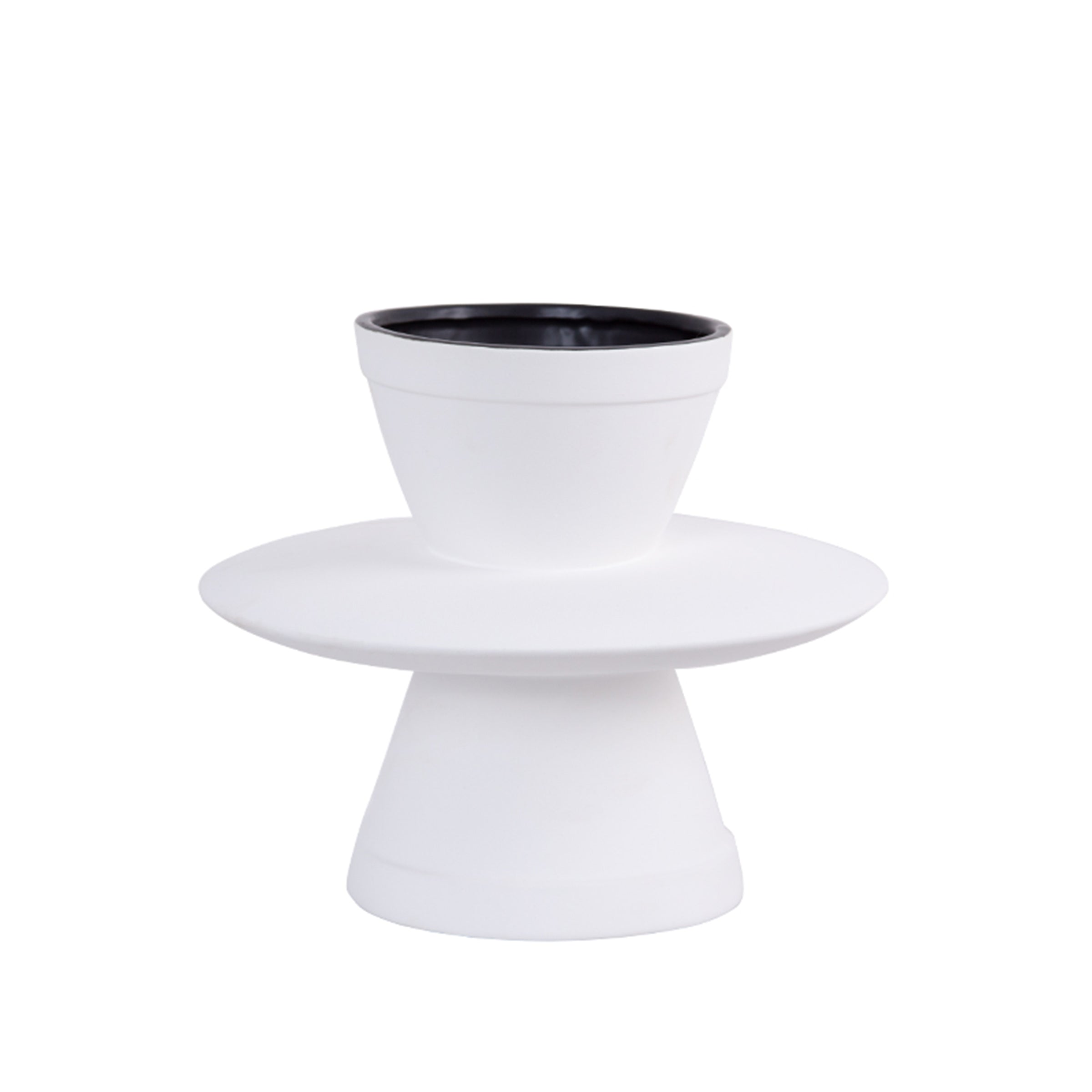 Disc-Shaped Vase-A Fa-D2135A -  Vases - ebarza Furniture UAE | Shop Modern Furniture in Abu Dhabi & Dubai - مفروشات ايبازرا في الامارات | تسوق اثاث عصري وديكورات مميزة في دبي وابوظبي