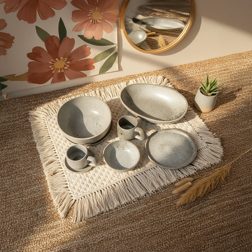 Dinnerware & Stoneware Salad Dessert And Cereal Bowl  E837-B-04209  6 -  Bowls - ebarza Furniture UAE | Shop Modern Furniture in Abu Dhabi & Dubai - مفروشات ايبازرا في الامارات | تسوق اثاث عصري وديكورات مميزة في دبي وابوظبي