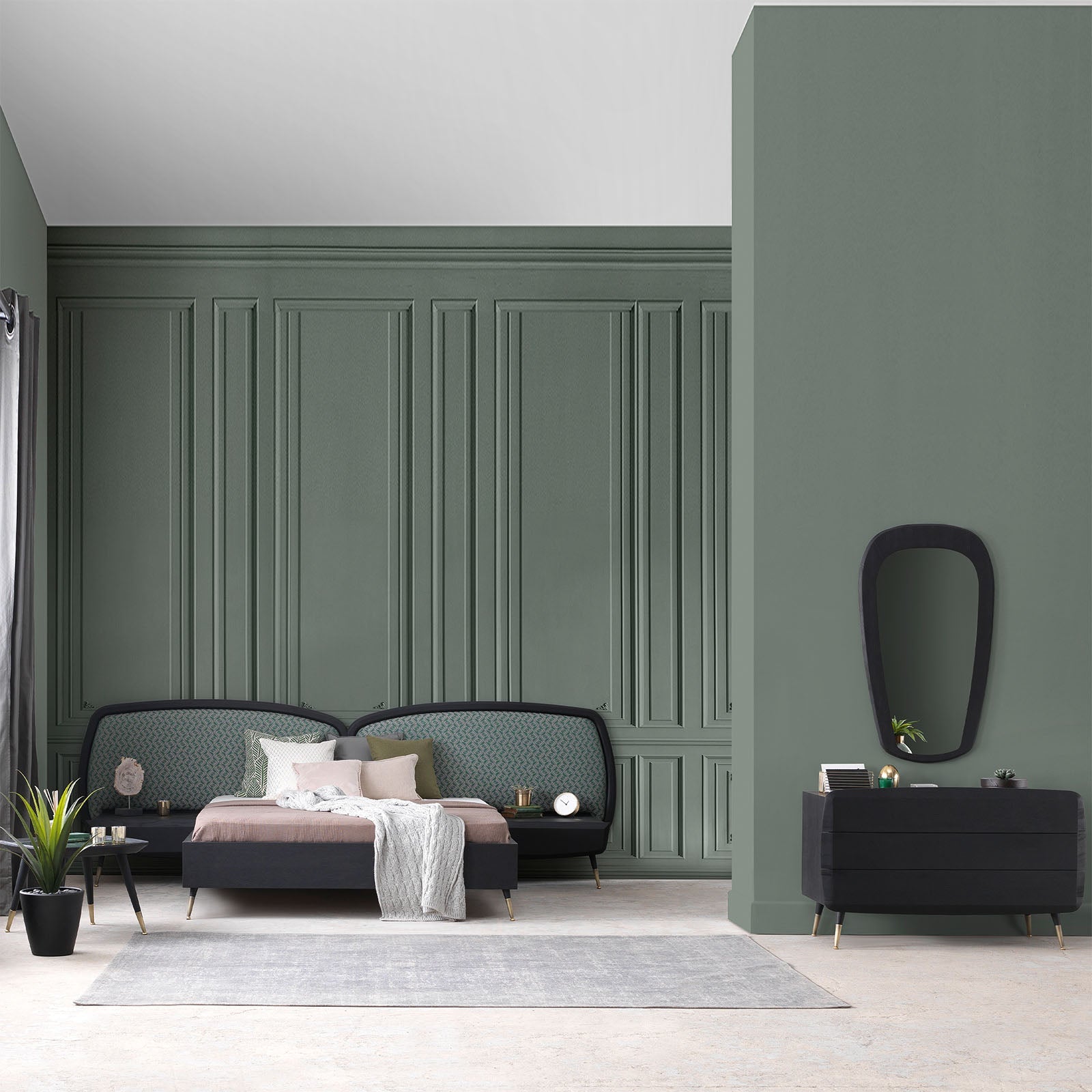 Display Item Bug Bedstead + 2 Nightstand Tables  Bug-Bed-Nkaheel -  DISPLAY ITEM - ebarza Furniture UAE | Shop Modern Furniture in Abu Dhabi & Dubai - مفروشات ايبازرا في الامارات | تسوق اثاث عصري وديكورات مميزة في دبي وابوظبي