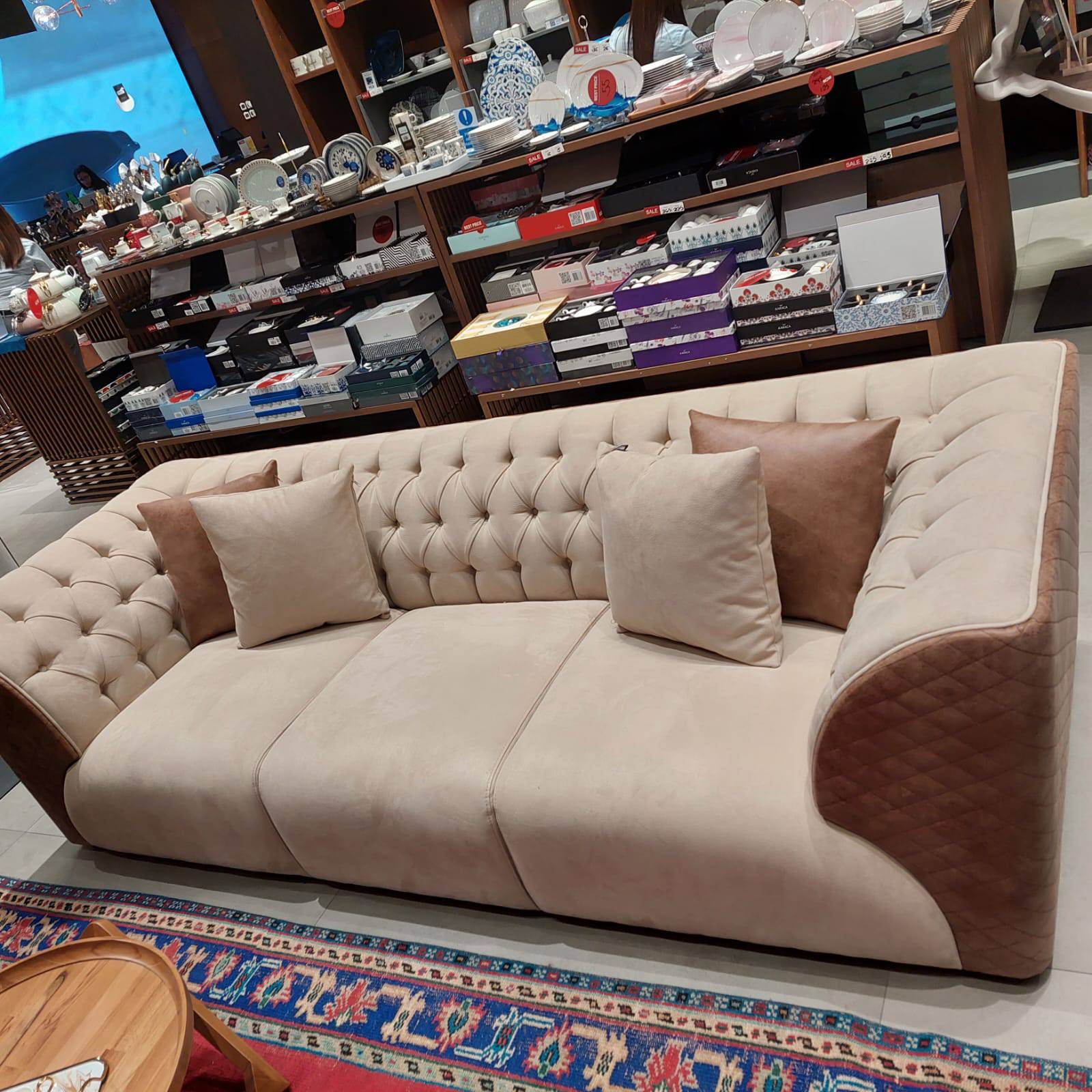 Display Item - Delfina 3 Seater Sofa Delf-3S -  DISPLAY ITEM - ebarza Furniture UAE | Shop Modern Furniture in Abu Dhabi & Dubai - مفروشات ايبازرا في الامارات | تسوق اثاث عصري وديكورات مميزة في دبي وابوظبي