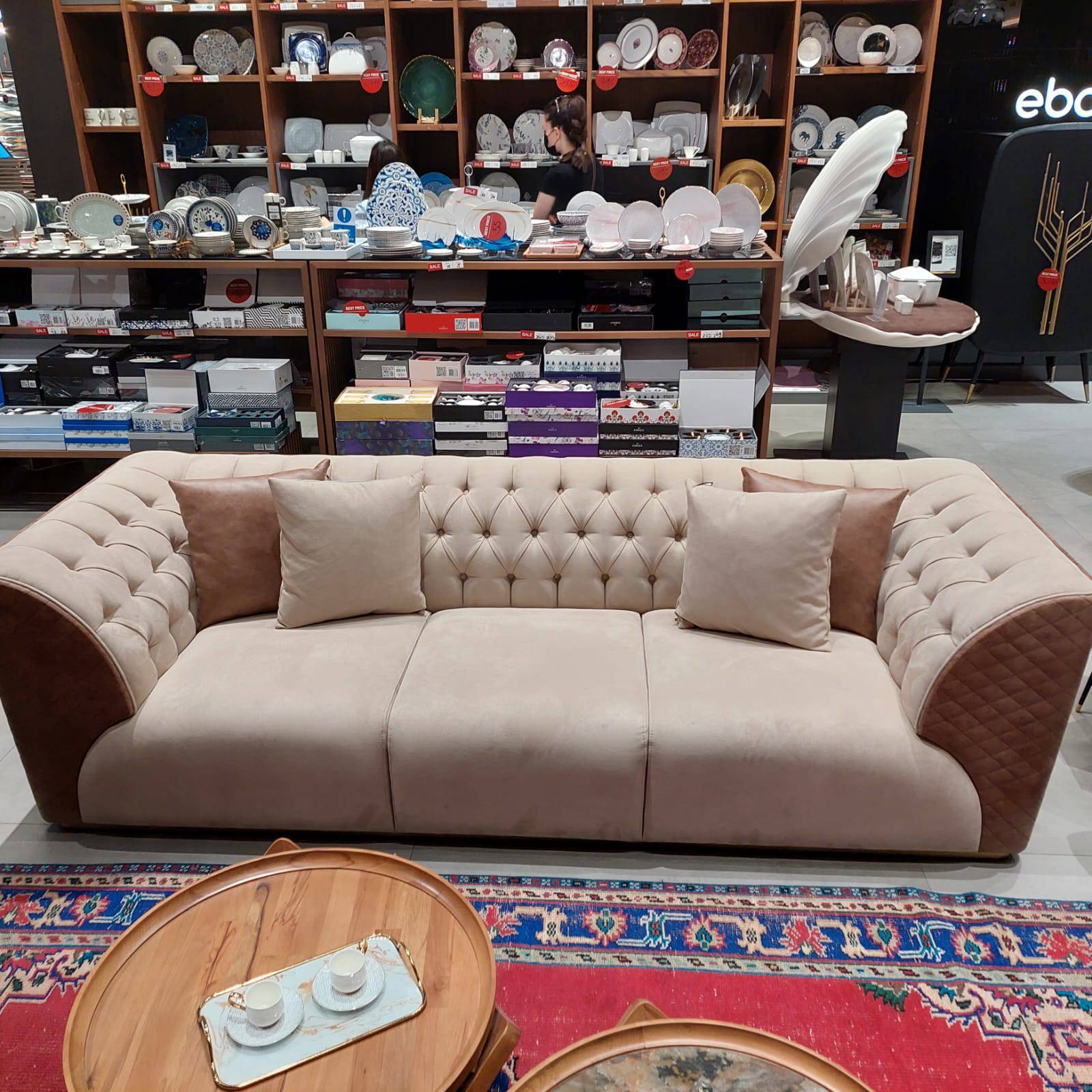 Display Item - Delfina 3 Seater Sofa Delf-3S -  DISPLAY ITEM - ebarza Furniture UAE | Shop Modern Furniture in Abu Dhabi & Dubai - مفروشات ايبازرا في الامارات | تسوق اثاث عصري وديكورات مميزة في دبي وابوظبي