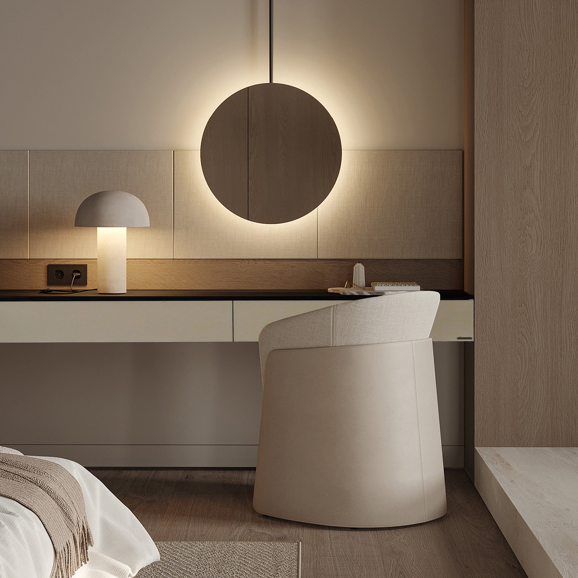 Suspended / Hanged Modular Wall Unit / Side Table 80cm MLL-CUS02-M5  Beige -  Storage/TV Unites - ebarza Furniture UAE | Shop Modern Furniture in Abu Dhabi & Dubai - مفروشات ايبازرا في الامارات | تسوق اثاث عصري وديكورات مميزة في دبي وابوظبي