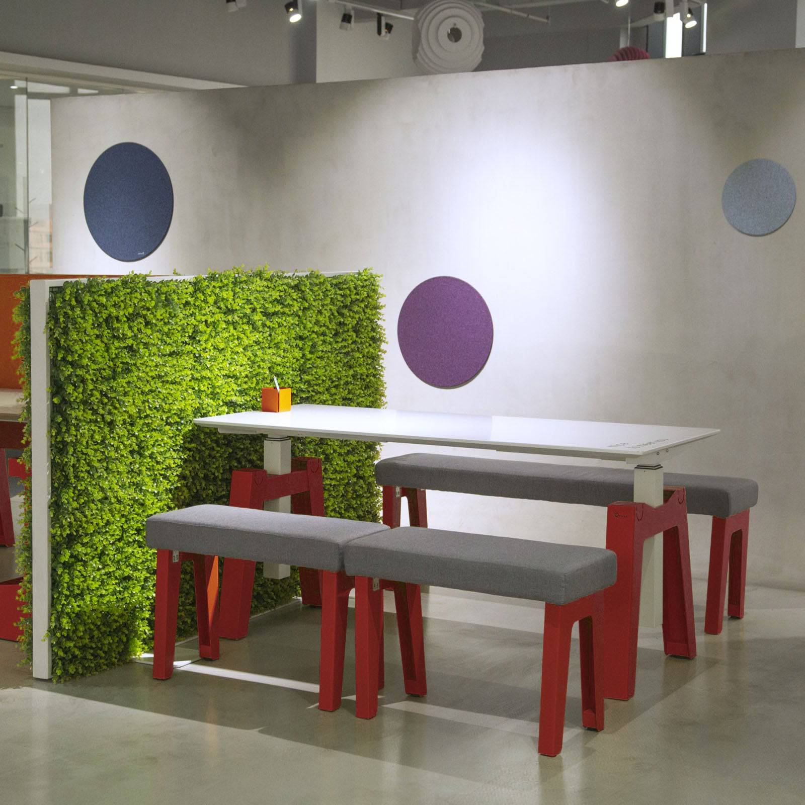 Ebarza Hydraulic  Meeting Table -Red -  Office Desks - ebarza Furniture UAE | Shop Modern Furniture in Abu Dhabi & Dubai - مفروشات ايبازرا في الامارات | تسوق اثاث عصري وديكورات مميزة في دبي وابوظبي