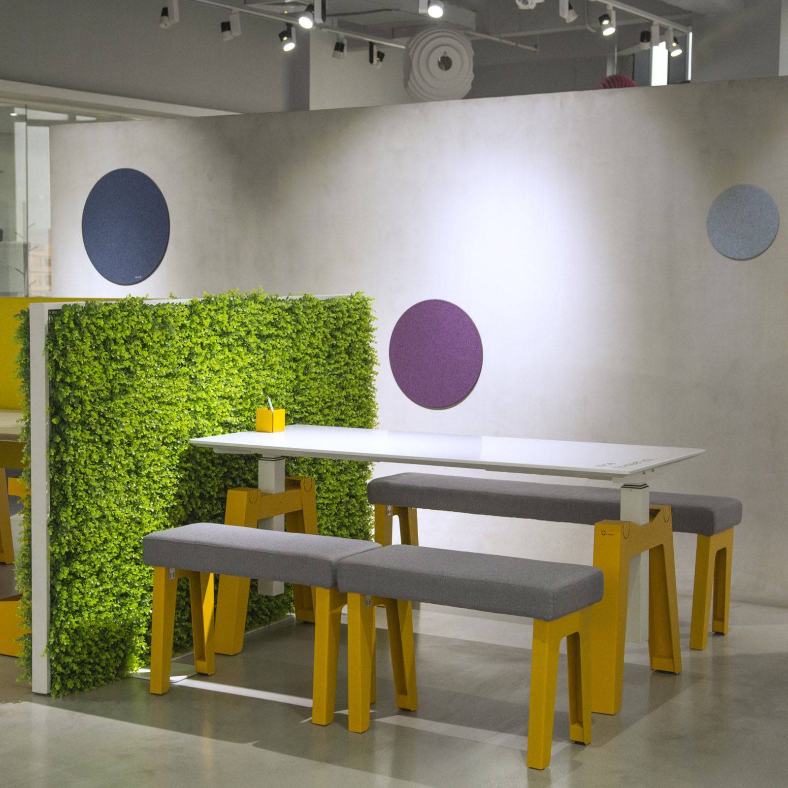 Ebarza Hydraulic  Meeting Table -Yellow -  Office Desks - ebarza Furniture UAE | Shop Modern Furniture in Abu Dhabi & Dubai - مفروشات ايبازرا في الامارات | تسوق اثاث عصري وديكورات مميزة في دبي وابوظبي