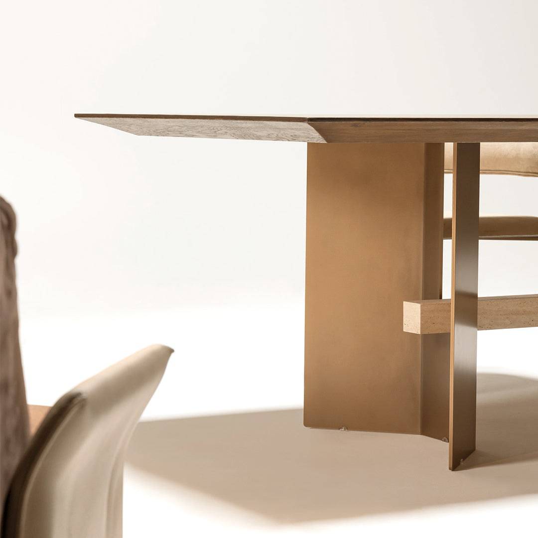 Edessa Dining Table With Marble Leg Edsa-Dining -  Dining Tables - ebarza Furniture UAE | Shop Modern Furniture in Abu Dhabi & Dubai - مفروشات ايبازرا في الامارات | تسوق اثاث عصري وديكورات مميزة في دبي وابوظبي