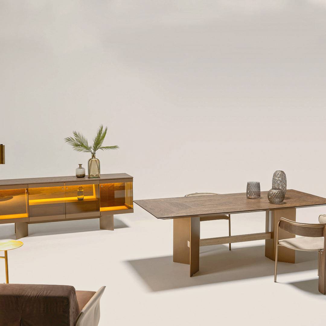 Edessa Dining Table With Marble Leg Edsa-Dining -  Dining Tables - ebarza Furniture UAE | Shop Modern Furniture in Abu Dhabi & Dubai - مفروشات ايبازرا في الامارات | تسوق اثاث عصري وديكورات مميزة في دبي وابوظبي