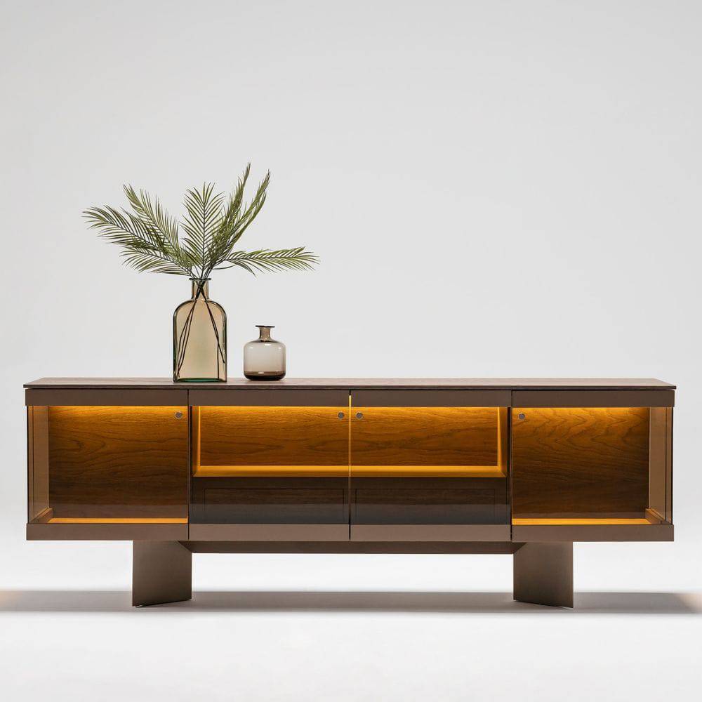 Display Item - Edessa Sideboard With Glass Edsa-Console Nakheel -  DISPLAY ITEM - ebarza Furniture UAE | Shop Modern Furniture in Abu Dhabi & Dubai - مفروشات ايبازرا في الامارات | تسوق اثاث عصري وديكورات مميزة في دبي وابوظبي