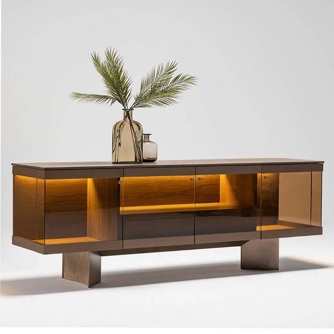 Display Item - Edessa Sideboard With Glass Edsa-Console Nakheel -  DISPLAY ITEM - ebarza Furniture UAE | Shop Modern Furniture in Abu Dhabi & Dubai - مفروشات ايبازرا في الامارات | تسوق اثاث عصري وديكورات مميزة في دبي وابوظبي