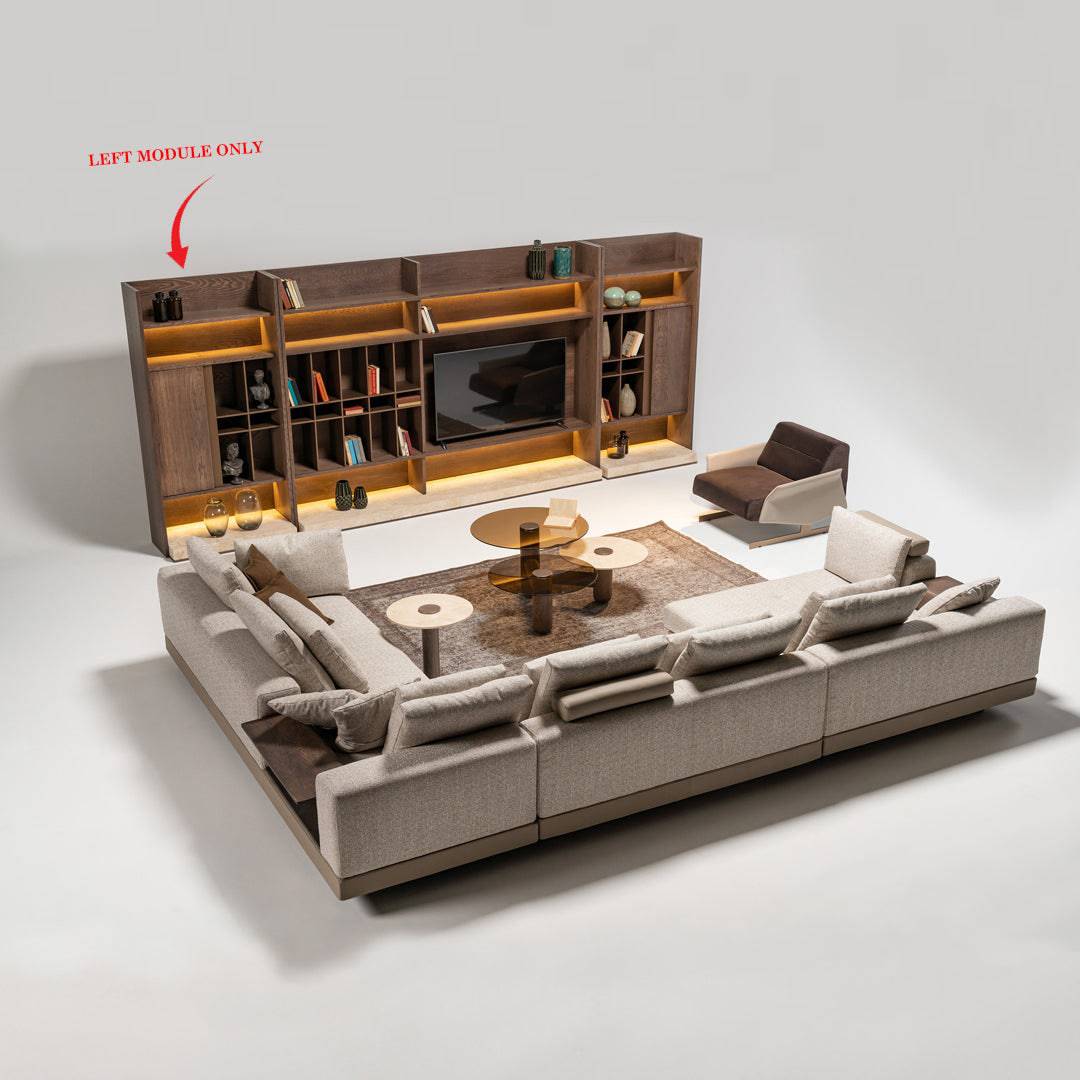 Edessa Wall Unit Left Bookshelf Block Edsa-Wall100R -  TV Units - ebarza Furniture UAE | Shop Modern Furniture in Abu Dhabi & Dubai - مفروشات ايبازرا في الامارات | تسوق اثاث عصري وديكورات مميزة في دبي وابوظبي