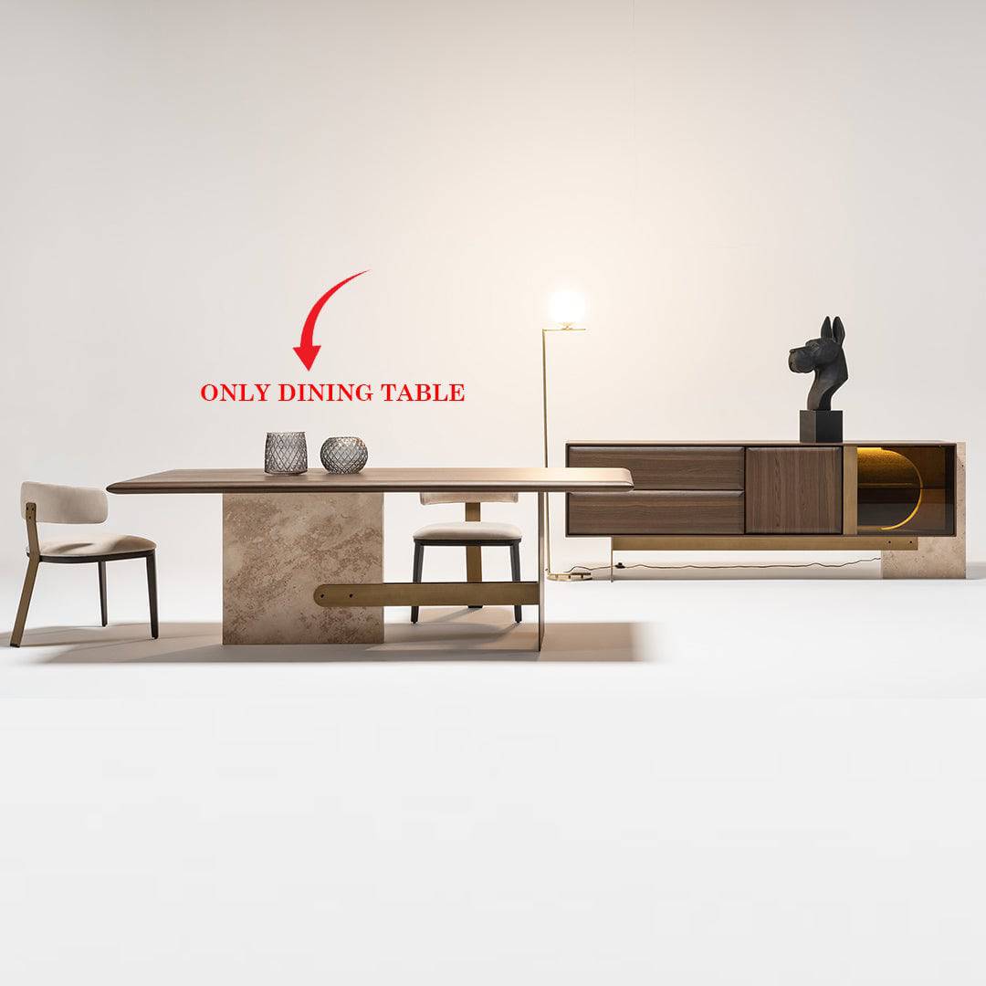 Era Dining Table With Marble Leg Era-Dining -  Dining Tables - ebarza Furniture UAE | Shop Modern Furniture in Abu Dhabi & Dubai - مفروشات ايبازرا في الامارات | تسوق اثاث عصري وديكورات مميزة في دبي وابوظبي