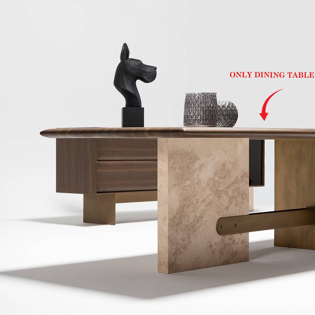 Era Dining Table With Marble Leg Era-Dining -  Dining Tables - ebarza Furniture UAE | Shop Modern Furniture in Abu Dhabi & Dubai - مفروشات ايبازرا في الامارات | تسوق اثاث عصري وديكورات مميزة في دبي وابوظبي