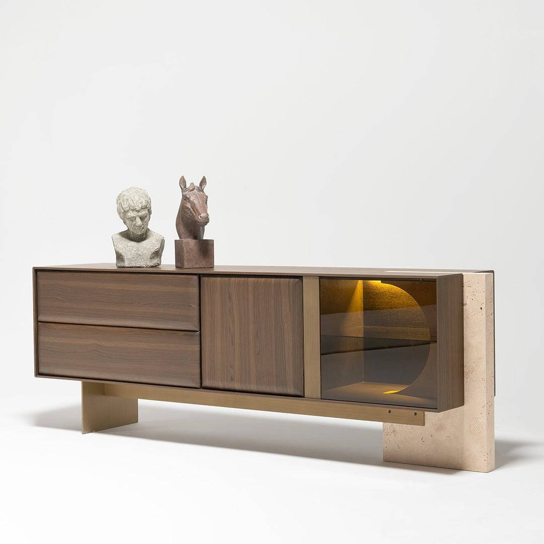 Display Item - Era Sideboard With Marble Era-Console-Nakheel -  DISPLAY ITEM - ebarza Furniture UAE | Shop Modern Furniture in Abu Dhabi & Dubai - مفروشات ايبازرا في الامارات | تسوق اثاث عصري وديكورات مميزة في دبي وابوظبي
