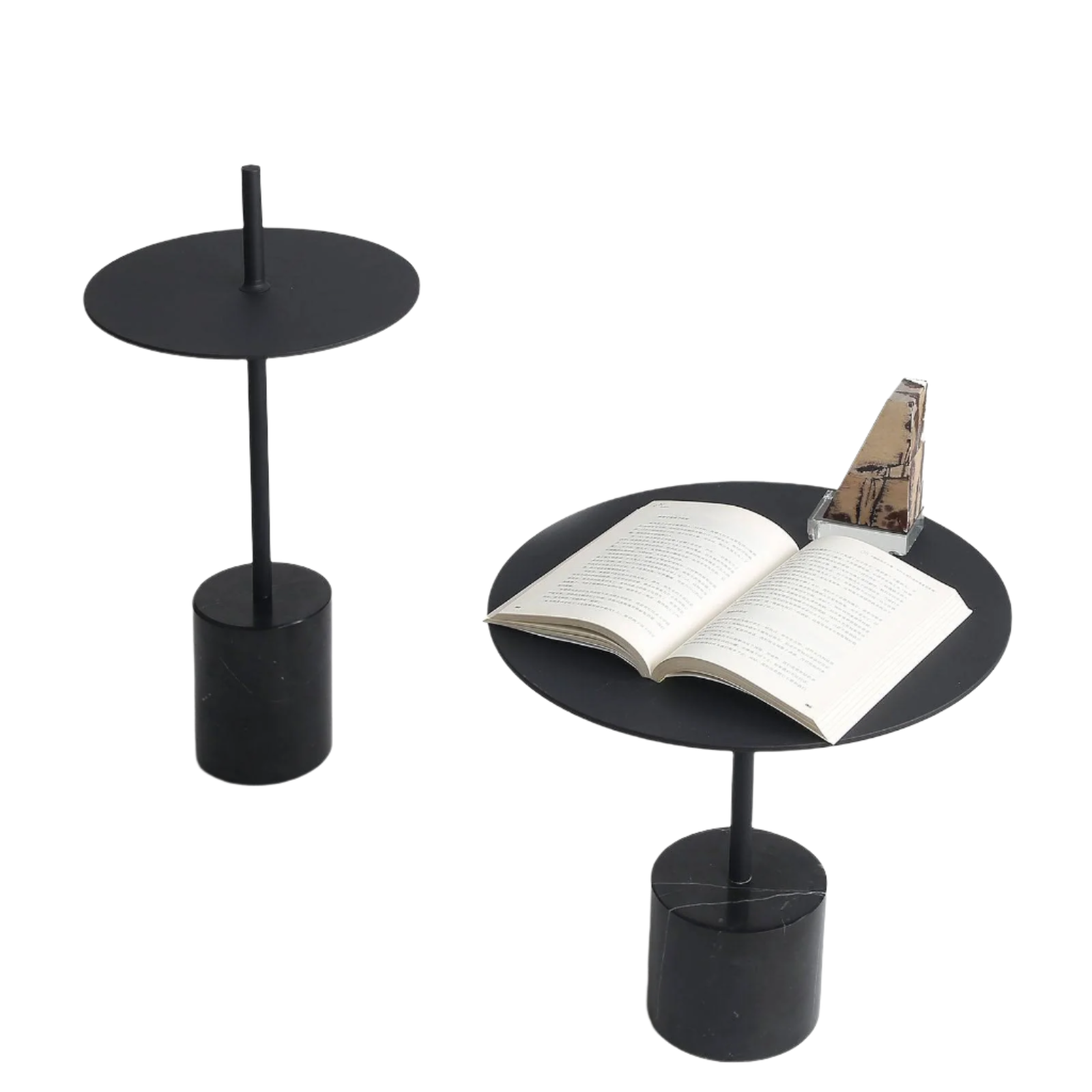 Pre-order 65 Days Delivery Espoo Marble Side Table Ct8684-44-Bk -  Side Tables - ebarza Furniture UAE | Shop Modern Furniture in Abu Dhabi & Dubai - مفروشات ايبازرا في الامارات | تسوق اثاث عصري وديكورات مميزة في دبي وابوظبي