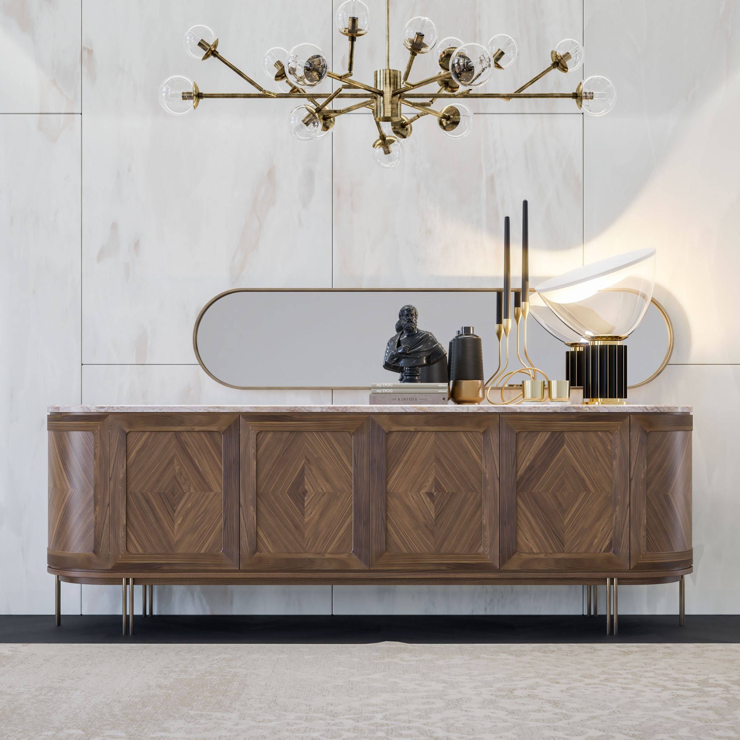 Eva Sideboard With Veneer Top Eva-Sideboard001 -  Sideboards - ebarza Furniture UAE | Shop Modern Furniture in Abu Dhabi & Dubai - مفروشات ايبازرا في الامارات | تسوق اثاث عصري وديكورات مميزة في دبي وابوظبي