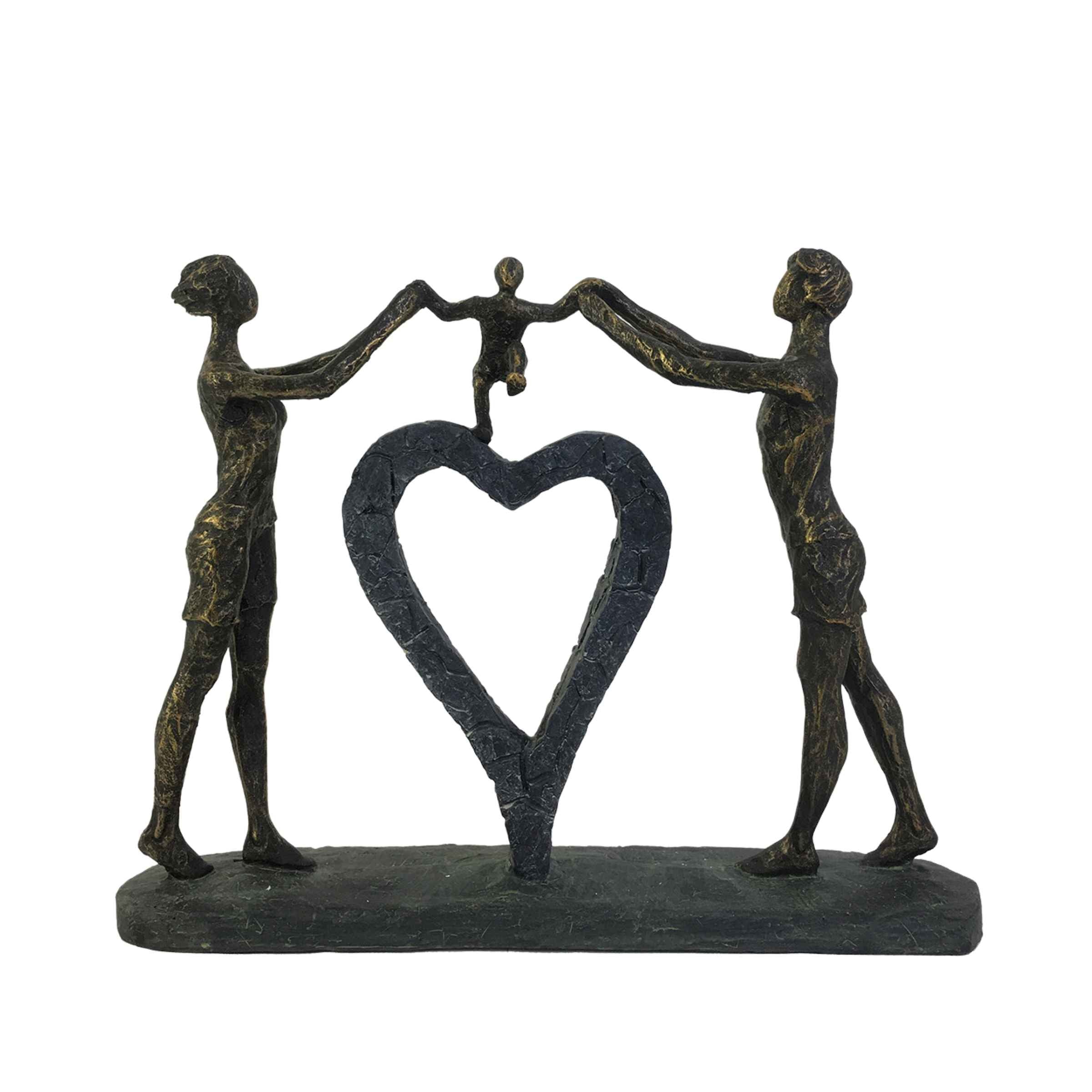 Family With Heart Polyresin Sculpture 38 Cm 14882 -  Home Decor Figurines - ebarza Furniture UAE | Shop Modern Furniture in Abu Dhabi & Dubai - مفروشات ايبازرا في الامارات | تسوق اثاث عصري وديكورات مميزة في دبي وابوظبي