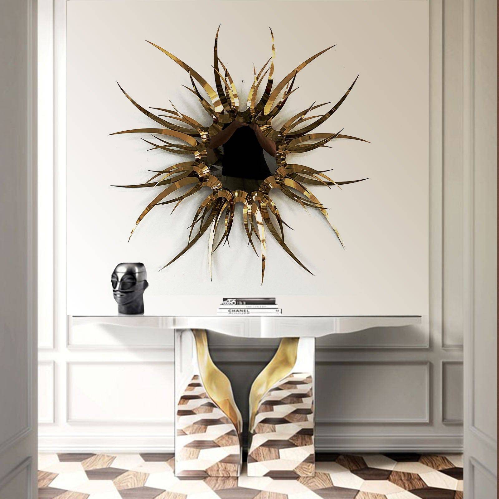 Flame Handcrafted Stainless Steel Artwork Bg2020118 -  Artwork - ebarza Furniture UAE | Shop Modern Furniture in Abu Dhabi & Dubai - مفروشات ايبازرا في الامارات | تسوق اثاث عصري وديكورات مميزة في دبي وابوظبي