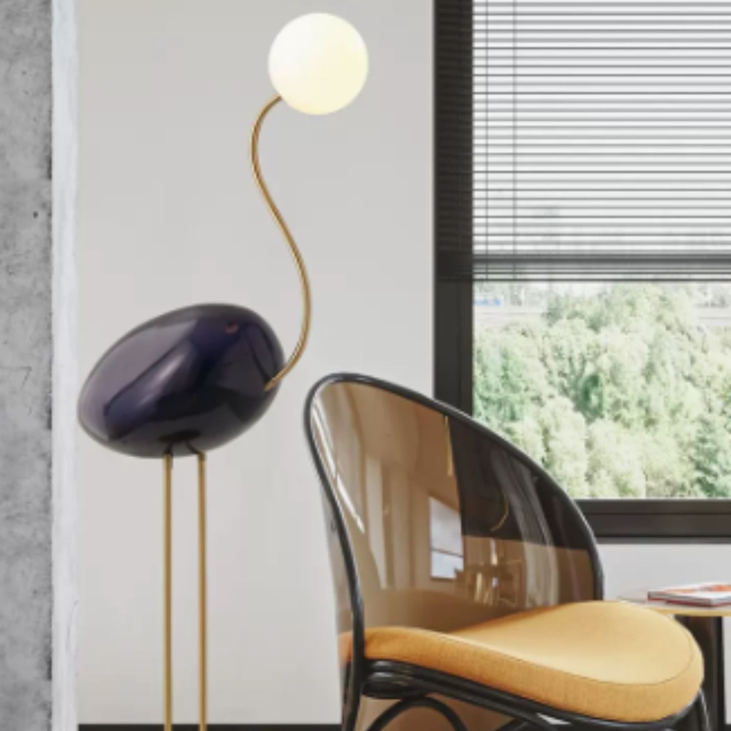 Display Item - Flamingo Floor Lamp black CY-LTD-1011-B Nakheel -  DISPLAY ITEM - ebarza Furniture UAE | Shop Modern Furniture in Abu Dhabi & Dubai - مفروشات ايبازرا في الامارات | تسوق اثاث عصري وديكورات مميزة في دبي وابوظبي