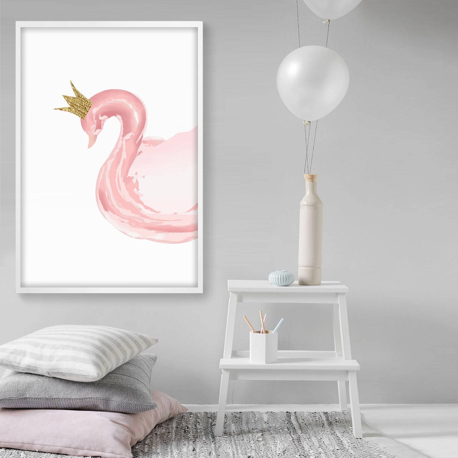 Flamingo Queen Framed Graphic Art Print  Soapr0006 -  Paintings - ebarza Furniture UAE | Shop Modern Furniture in Abu Dhabi & Dubai - مفروشات ايبازرا في الامارات | تسوق اثاث عصري وديكورات مميزة في دبي وابوظبي