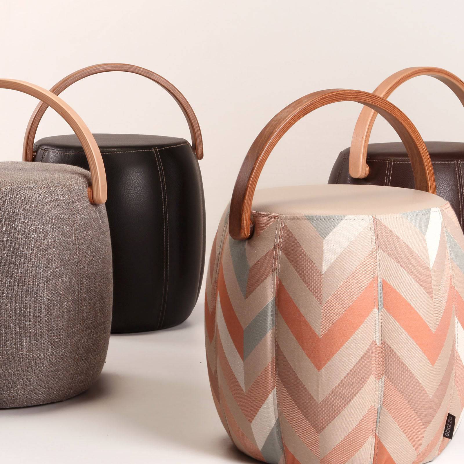Flora Pouf  Bakrac-N-Grey -  Poufs - ebarza Furniture UAE | Shop Modern Furniture in Abu Dhabi & Dubai - مفروشات ايبازرا في الامارات | تسوق اثاث عصري وديكورات مميزة في دبي وابوظبي