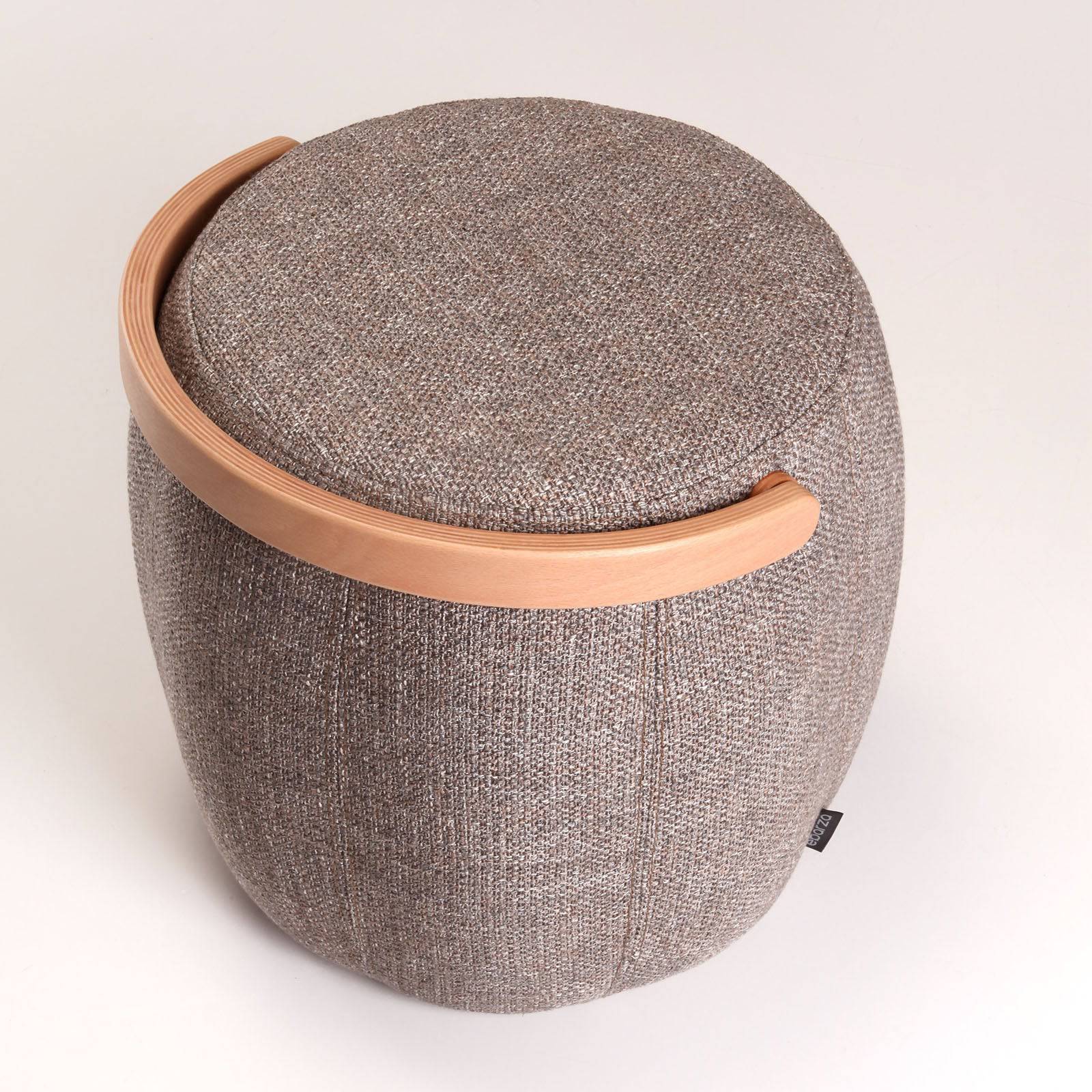 Flora Pouf  Bakrac-N-Grey -  Poufs - ebarza Furniture UAE | Shop Modern Furniture in Abu Dhabi & Dubai - مفروشات ايبازرا في الامارات | تسوق اثاث عصري وديكورات مميزة في دبي وابوظبي