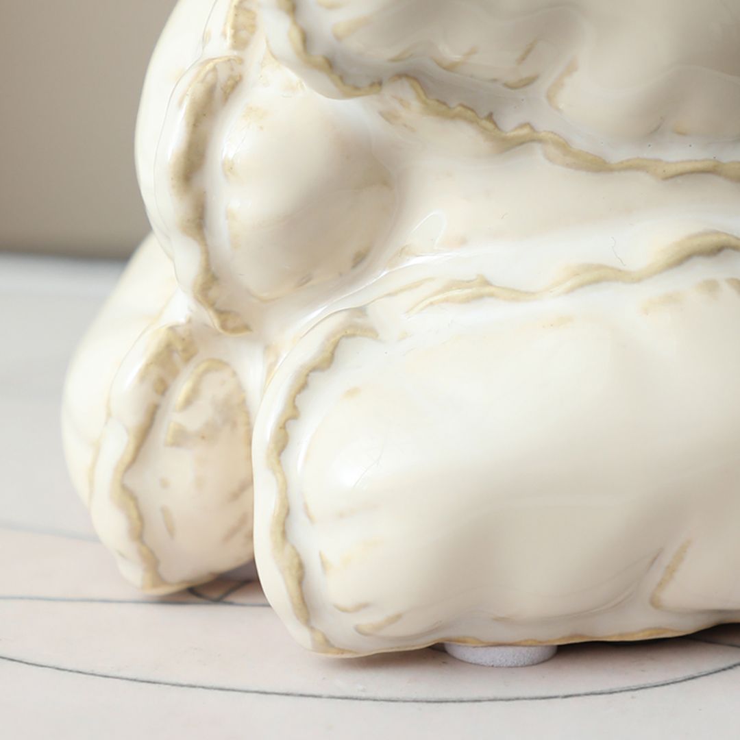 Funny Little Ceramic Elephant -B FD-D25075B -  Home Decor Figurines - ebarza Furniture UAE | Shop Modern Furniture in Abu Dhabi & Dubai - مفروشات ايبازرا في الامارات | تسوق اثاث عصري وديكورات مميزة في دبي وابوظبي