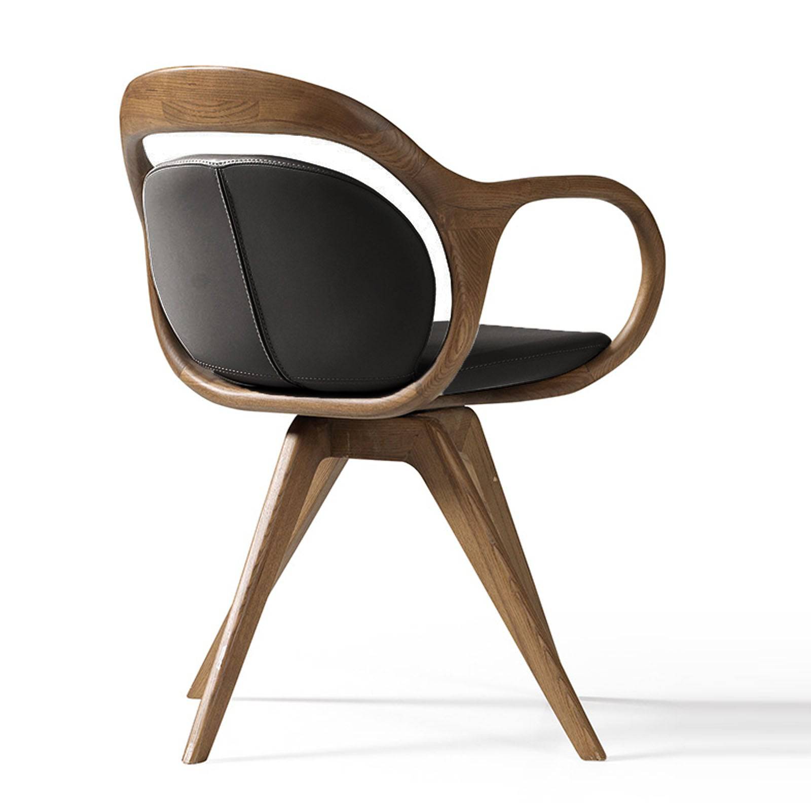 Galaxy Swivel Solid Wood Chair Gal-B -  Chairs - ebarza Furniture UAE | Shop Modern Furniture in Abu Dhabi & Dubai - مفروشات ايبازرا في الامارات | تسوق اثاث عصري وديكورات مميزة في دبي وابوظبي