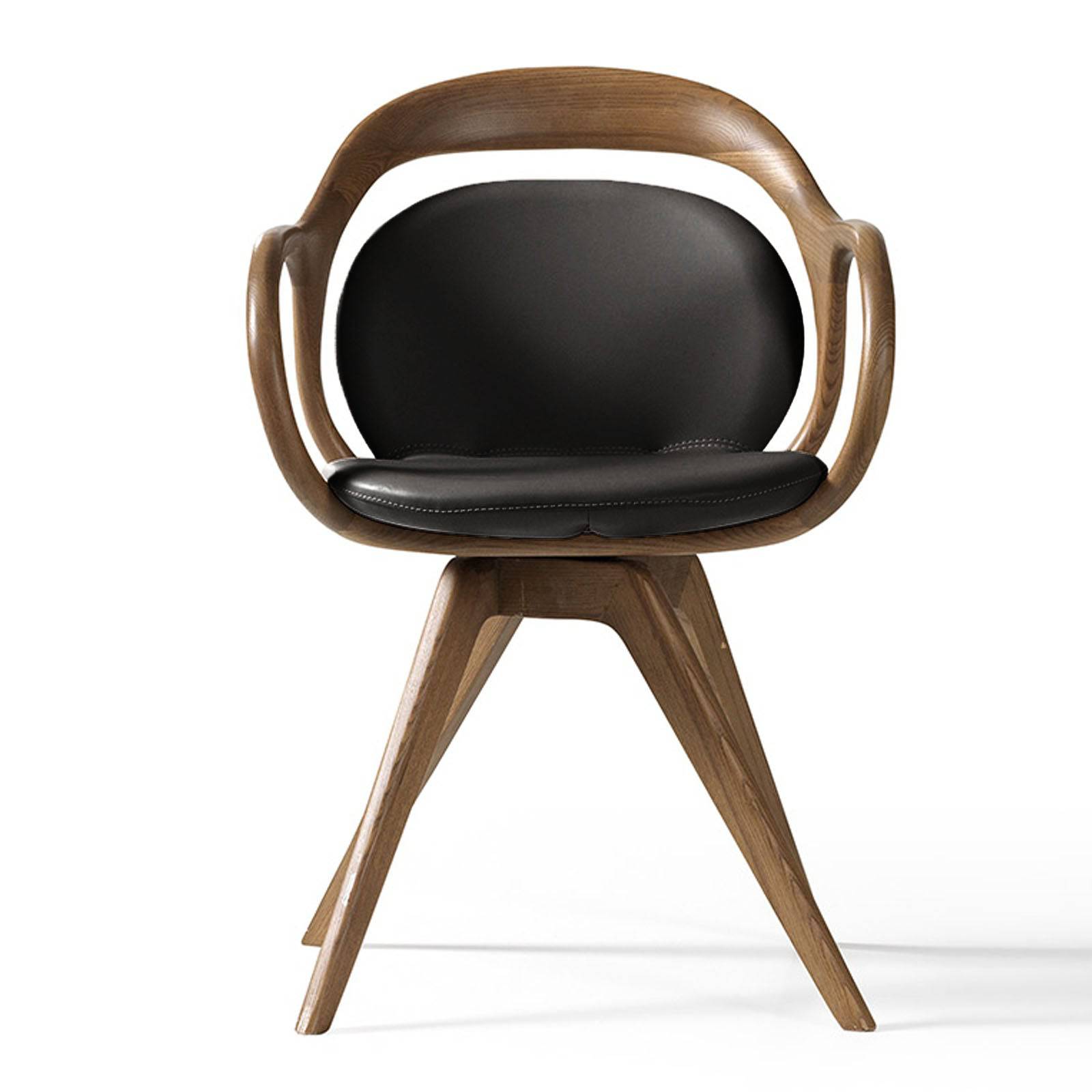 Galaxy Swivel Solid Wood Chair Gal-B -  Chairs - ebarza Furniture UAE | Shop Modern Furniture in Abu Dhabi & Dubai - مفروشات ايبازرا في الامارات | تسوق اثاث عصري وديكورات مميزة في دبي وابوظبي