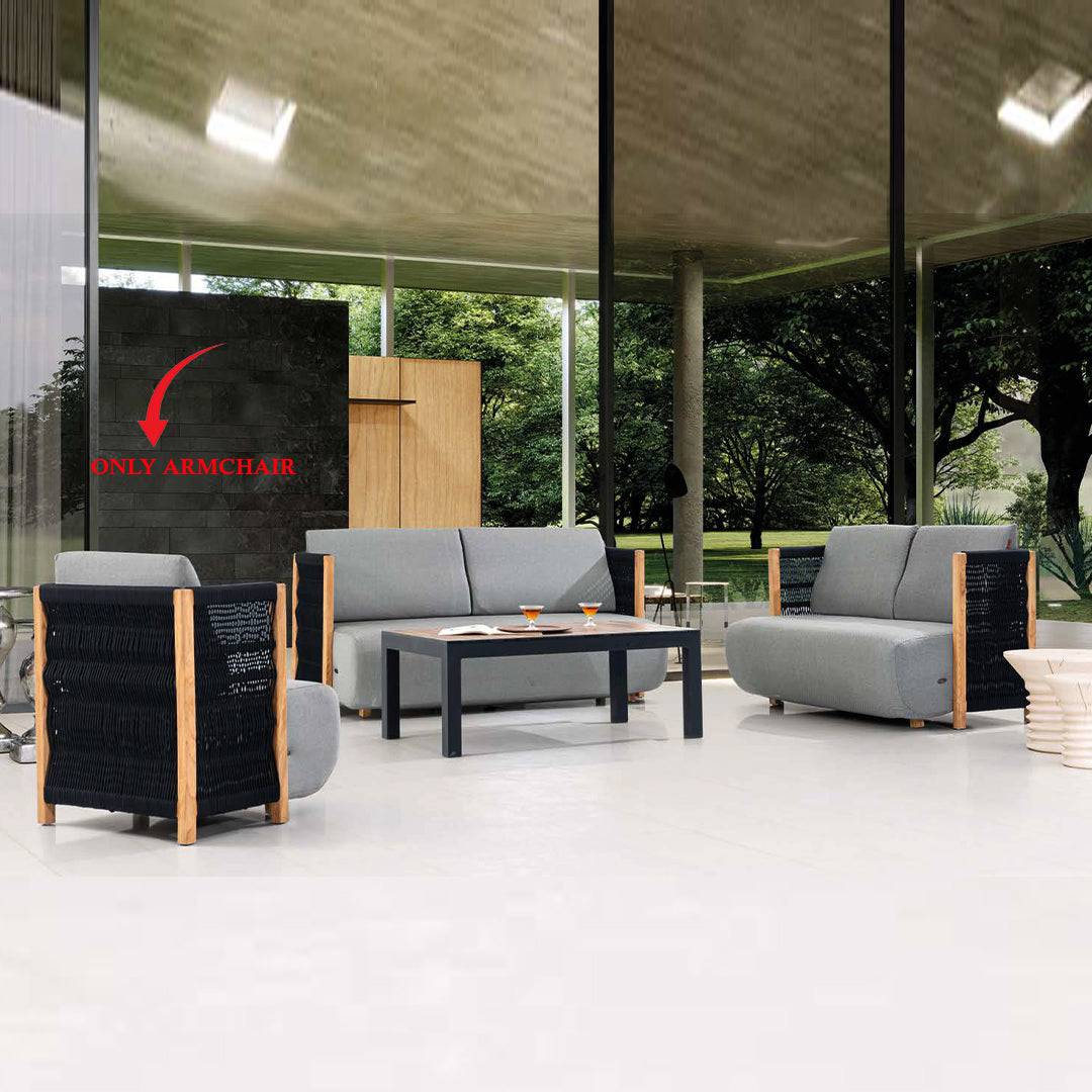 Gana Outdoor/ Indoor Armchair Gana-Sanc010 -  Outdoor Chairs - ebarza Furniture UAE | Shop Modern Furniture in Abu Dhabi & Dubai - مفروشات ايبازرا في الامارات | تسوق اثاث عصري وديكورات مميزة في دبي وابوظبي