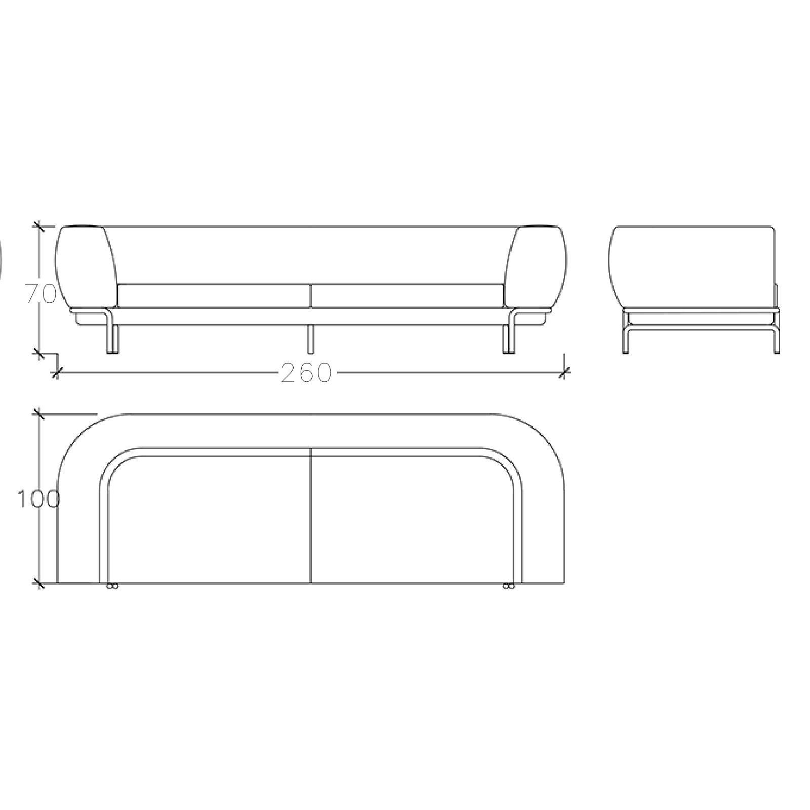 Giallo 4 Seater Sofa Gialo-036 -  Sofas - ebarza Furniture UAE | Shop Modern Furniture in Abu Dhabi & Dubai - مفروشات ايبازرا في الامارات | تسوق اثاث عصري وديكورات مميزة في دبي وابوظبي