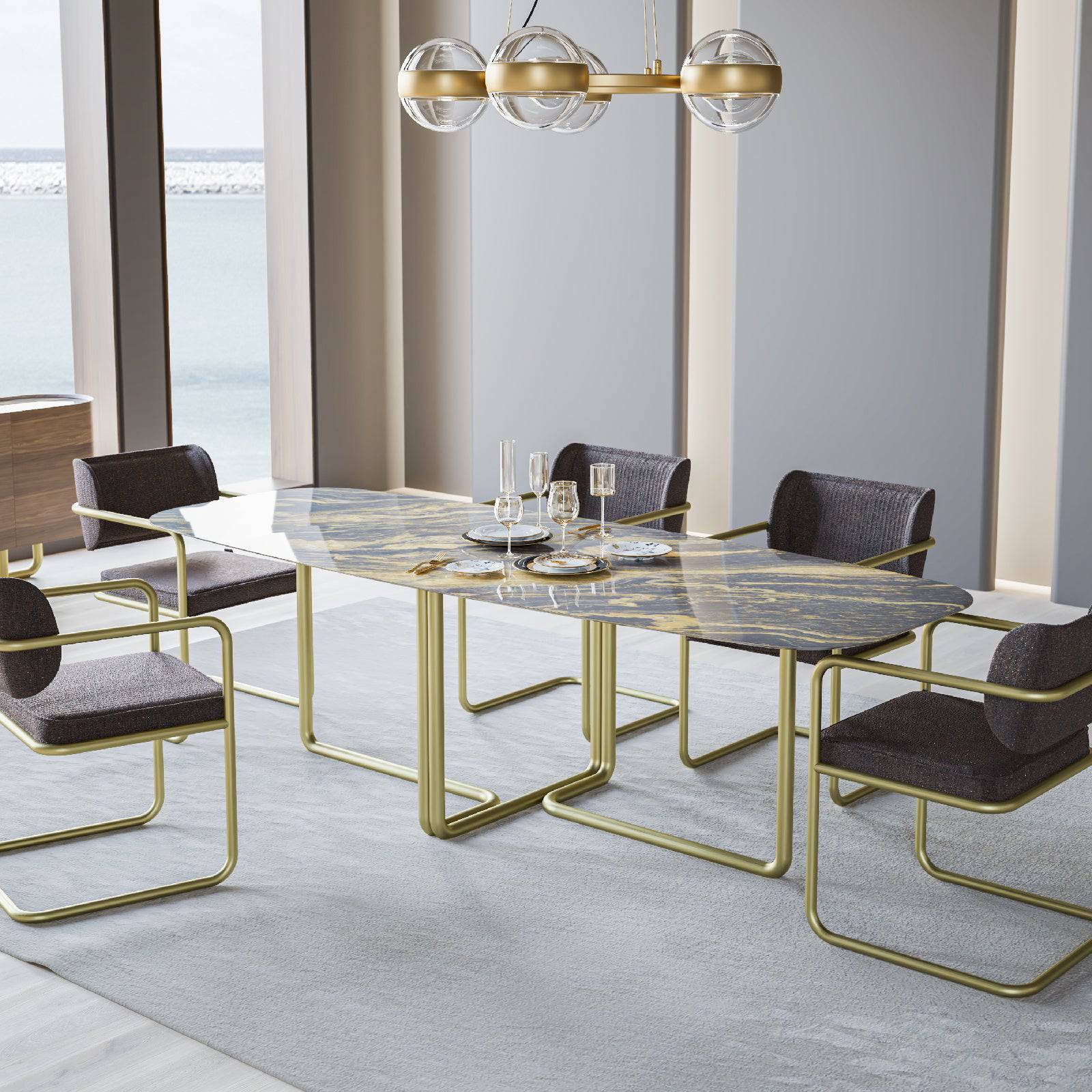 Giallo Dining Table Gialodt-260 -  Dining Tables - ebarza Furniture UAE | Shop Modern Furniture in Abu Dhabi & Dubai - مفروشات ايبازرا في الامارات | تسوق اثاث عصري وديكورات مميزة في دبي وابوظبي