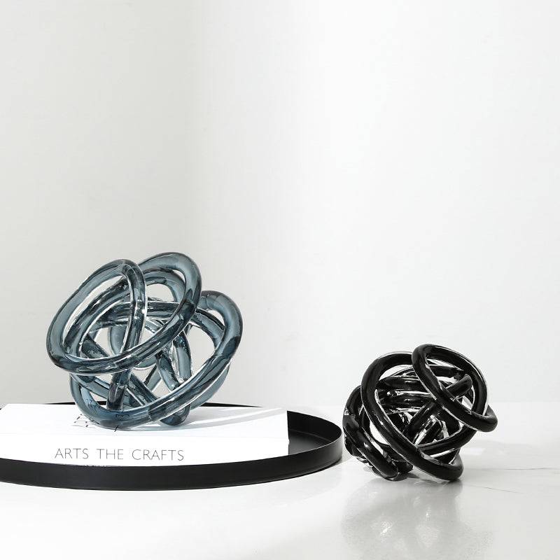 Glass Ballotin Black Line Big Ball Fb-Zs2123A -  Home Decor Figurines - ebarza Furniture UAE | Shop Modern Furniture in Abu Dhabi & Dubai - مفروشات ايبازرا في الامارات | تسوق اثاث عصري وديكورات مميزة في دبي وابوظبي