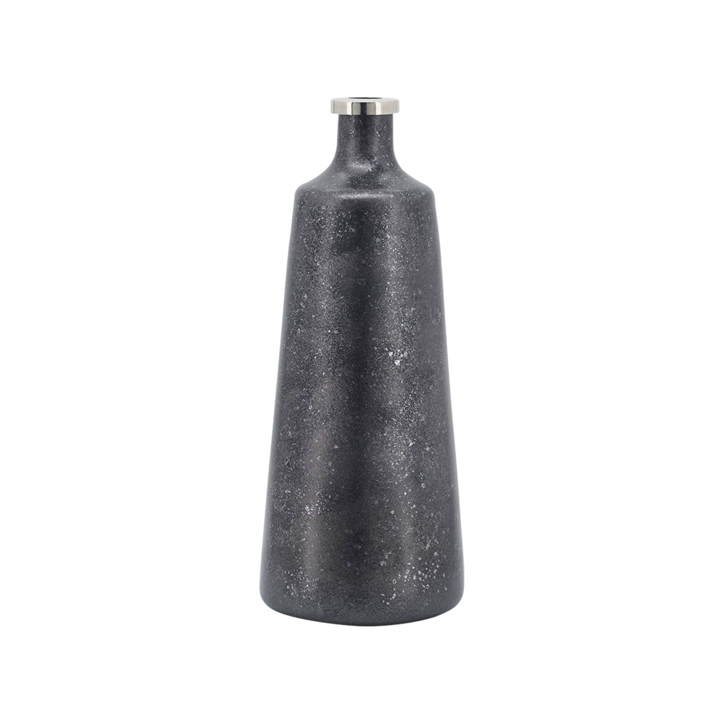 Glass Vase With Ring 15534-04 -  Vases - ebarza Furniture UAE | Shop Modern Furniture in Abu Dhabi & Dubai - مفروشات ايبازرا في الامارات | تسوق اثاث عصري وديكورات مميزة في دبي وابوظبي
