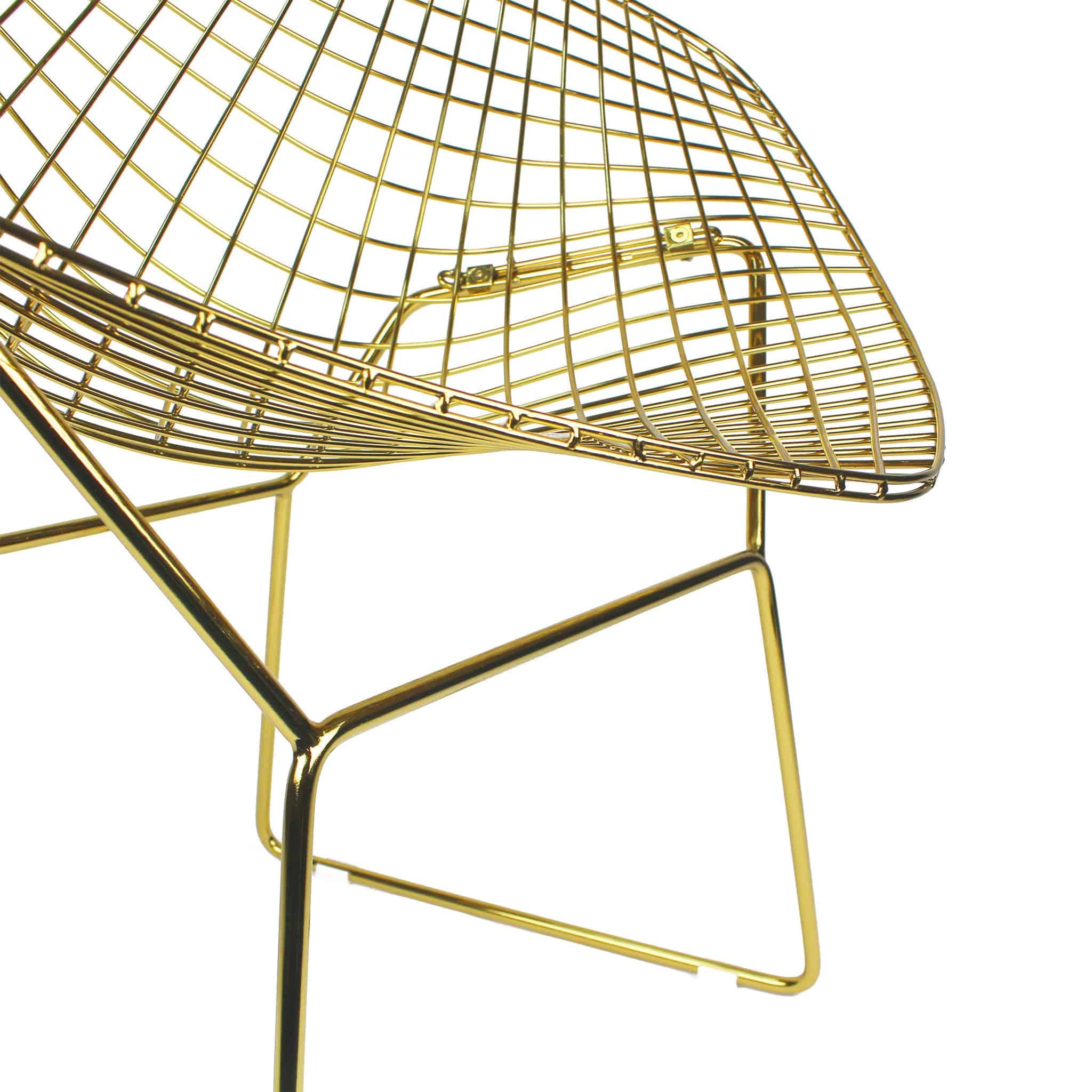 Golden Diamond Wire Chair & Cushion Bp8019Go -  Chairs - ebarza Furniture UAE | Shop Modern Furniture in Abu Dhabi & Dubai - مفروشات ايبازرا في الامارات | تسوق اثاث عصري وديكورات مميزة في دبي وابوظبي