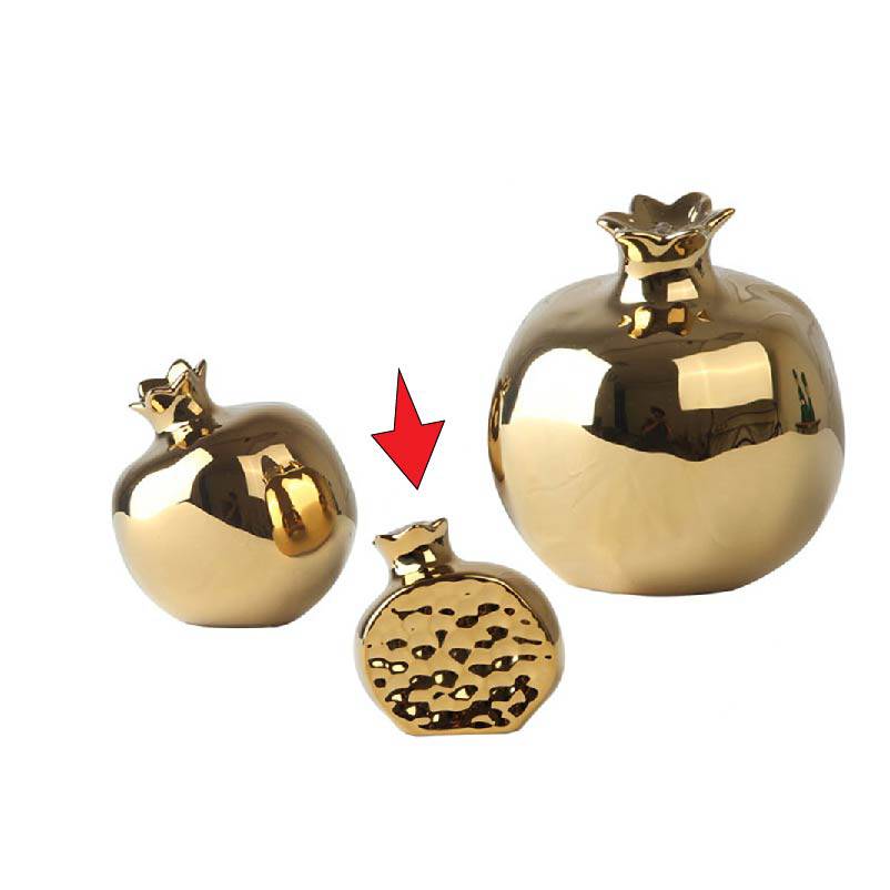 Golden Pomegranate Décor Fl-D406 -  Home Decor Figurines - ebarza Furniture UAE | Shop Modern Furniture in Abu Dhabi & Dubai - مفروشات ايبازرا في الامارات | تسوق اثاث عصري وديكورات مميزة في دبي وابوظبي