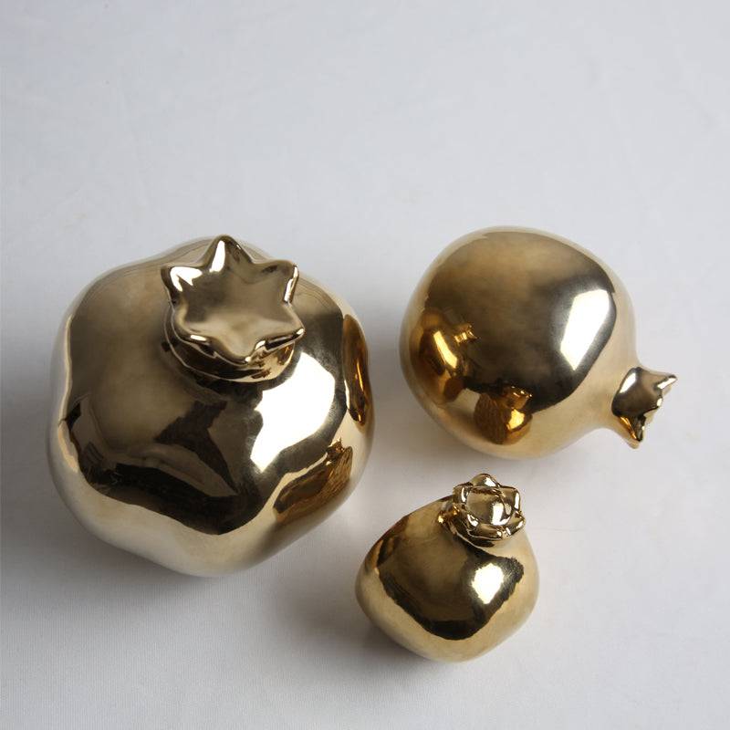 Golden Pomegranate Décor Fl-D406 -  Home Decor Figurines - ebarza Furniture UAE | Shop Modern Furniture in Abu Dhabi & Dubai - مفروشات ايبازرا في الامارات | تسوق اثاث عصري وديكورات مميزة في دبي وابوظبي