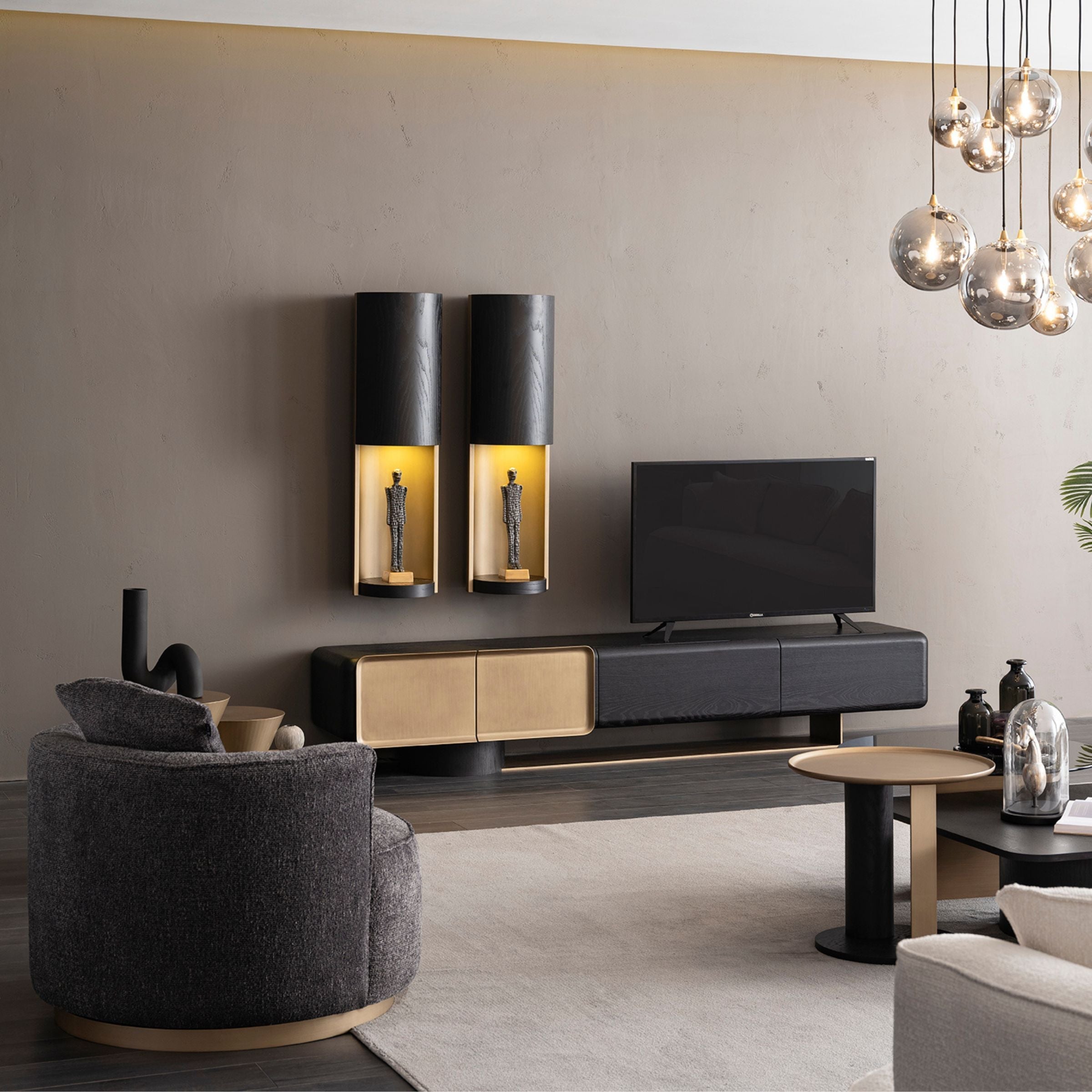 Grande Set of 2 Wall shelves  ORXGRND-TVU255 -  TV Units - ebarza Furniture UAE | Shop Modern Furniture in Abu Dhabi & Dubai - مفروشات ايبازرا في الامارات | تسوق اثاث عصري وديكورات مميزة في دبي وابوظبي