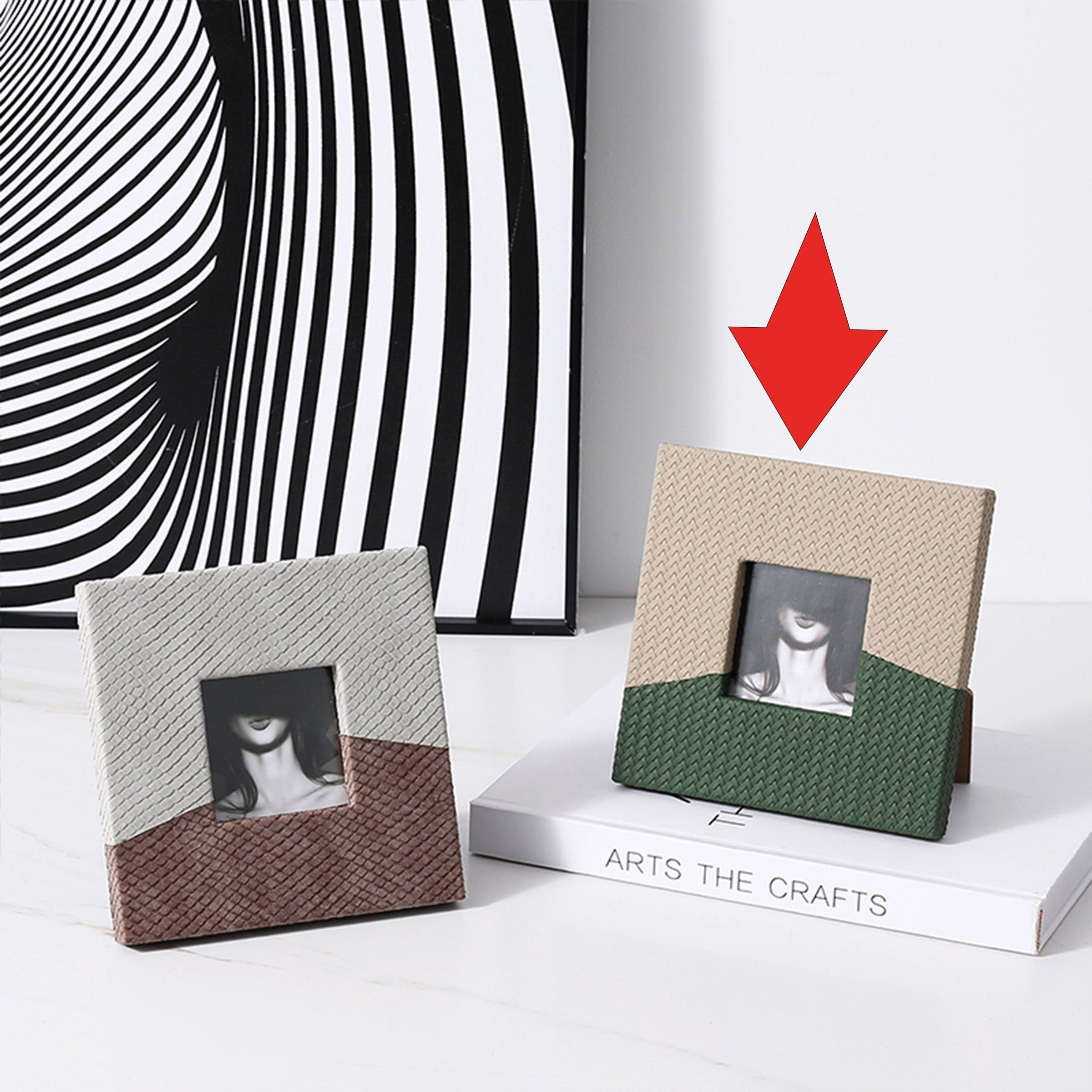 Gray & Green Photo Frame-B Fb-Pg2145D -  Photo Frames - ebarza Furniture UAE | Shop Modern Furniture in Abu Dhabi & Dubai - مفروشات ايبازرا في الامارات | تسوق اثاث عصري وديكورات مميزة في دبي وابوظبي