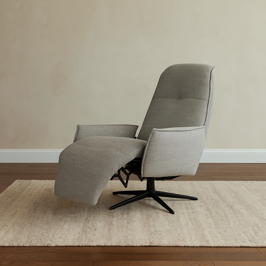 Gray Swivel and Recliner Lounge Chair  SL-HJ8049 -  Lounge Chairs - ebarza Furniture UAE | Shop Modern Furniture in Abu Dhabi & Dubai - مفروشات ايبازرا في الامارات | تسوق اثاث عصري وديكورات مميزة في دبي وابوظبي