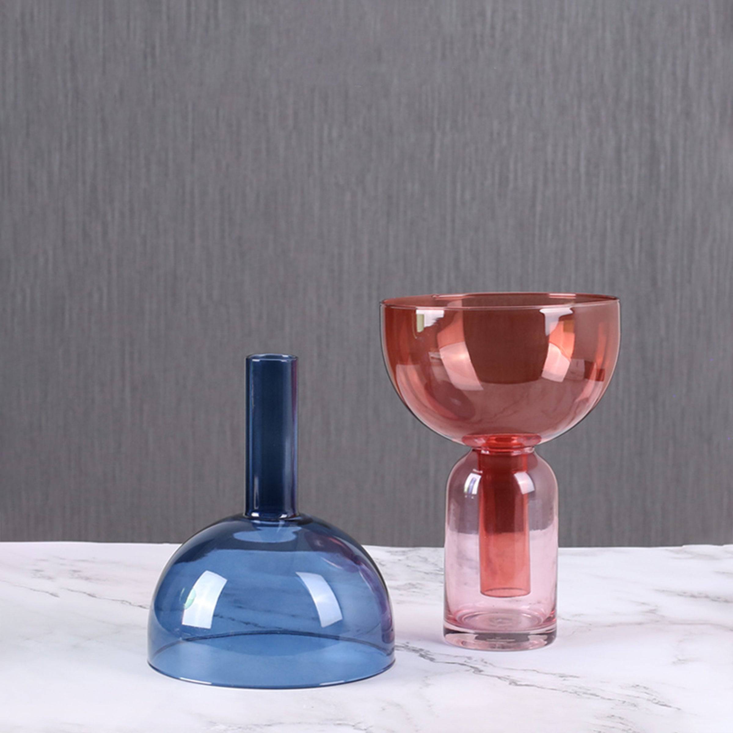 Green Funnel Vase Fb-Zs2029C -  Vases - ebarza Furniture UAE | Shop Modern Furniture in Abu Dhabi & Dubai - مفروشات ايبازرا في الامارات | تسوق اثاث عصري وديكورات مميزة في دبي وابوظبي