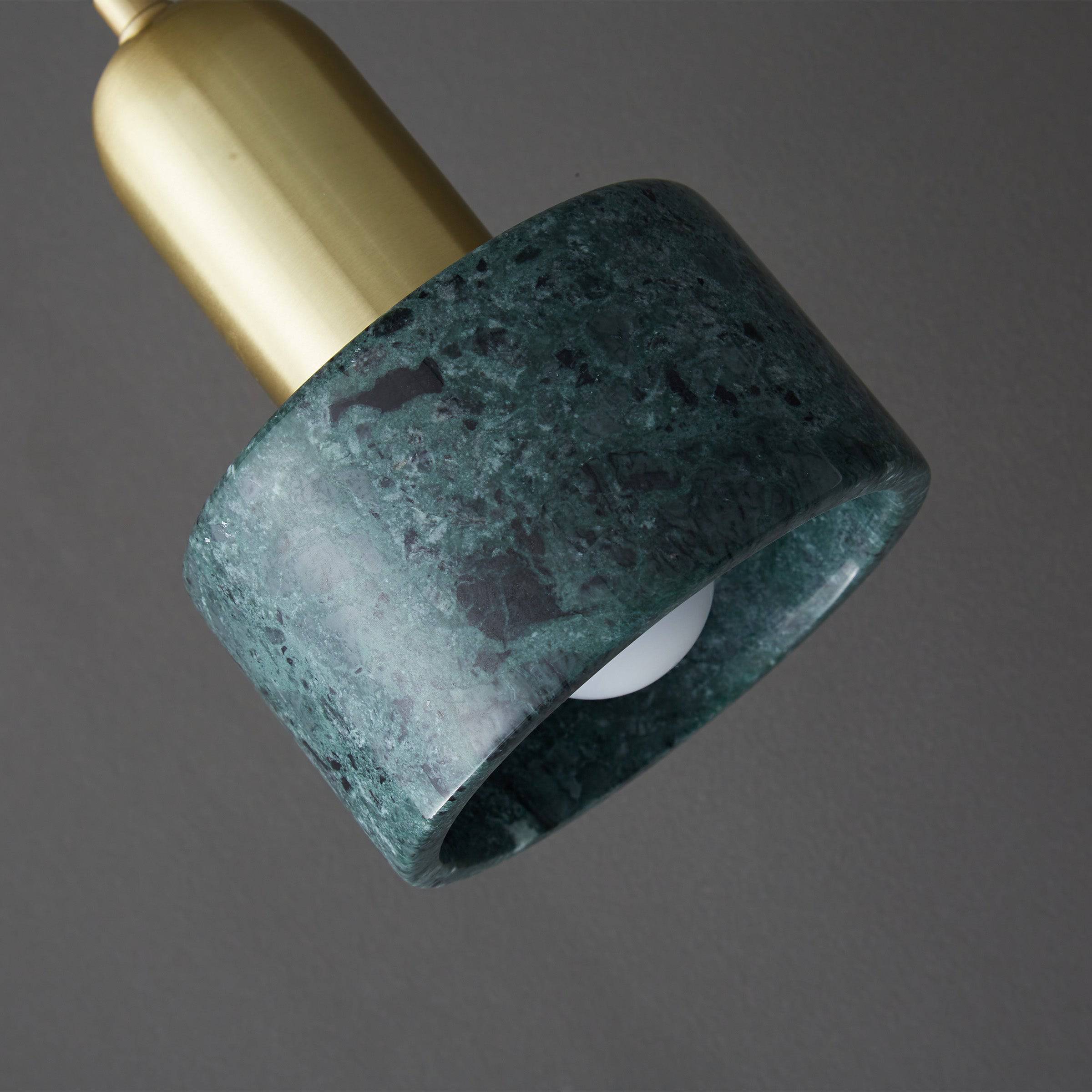 Green Marble Pendant Lamp 7713-Gn -  Pendant Lamps - ebarza Furniture UAE | Shop Modern Furniture in Abu Dhabi & Dubai - مفروشات ايبازرا في الامارات | تسوق اثاث عصري وديكورات مميزة في دبي وابوظبي