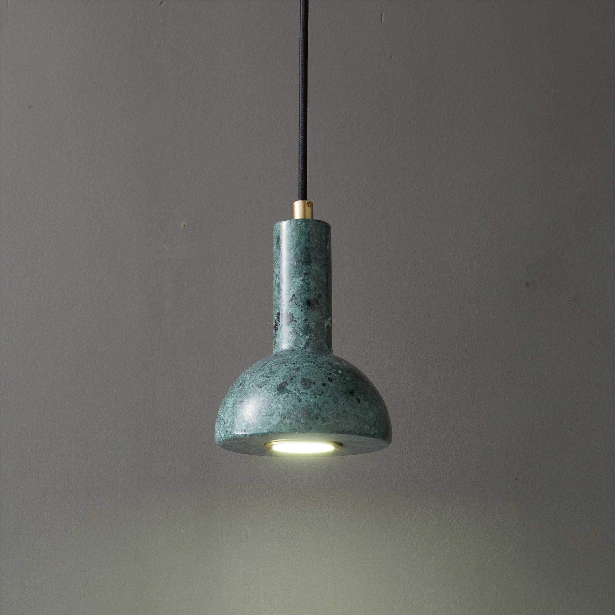 Green Marble Pendant Lamp  7716-Gn -  Pendant Lamps - ebarza Furniture UAE | Shop Modern Furniture in Abu Dhabi & Dubai - مفروشات ايبازرا في الامارات | تسوق اثاث عصري وديكورات مميزة في دبي وابوظبي