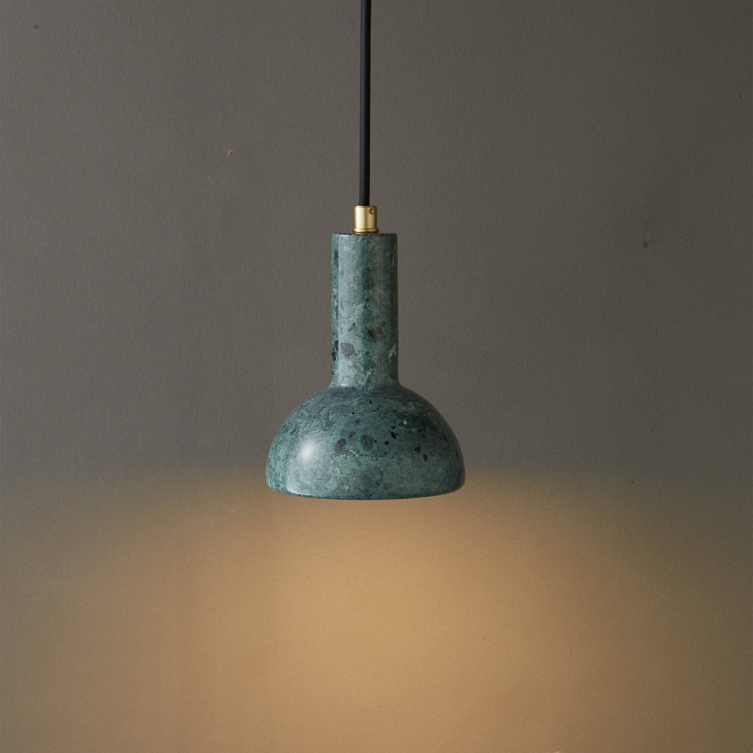 Green Marble Pendant Lamp  7716-Gn -  Pendant Lamps - ebarza Furniture UAE | Shop Modern Furniture in Abu Dhabi & Dubai - مفروشات ايبازرا في الامارات | تسوق اثاث عصري وديكورات مميزة في دبي وابوظبي