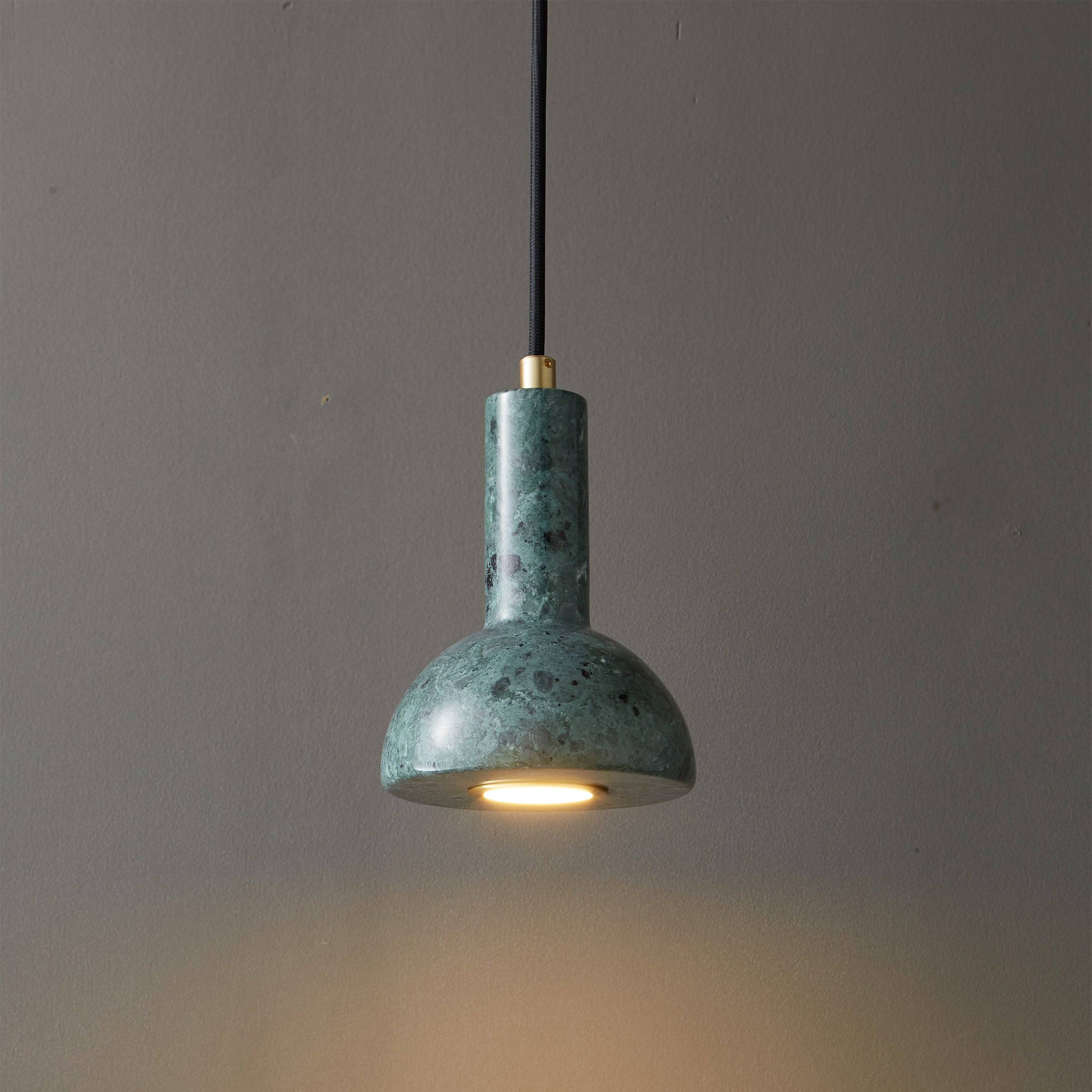 Green Marble Pendant Lamp  7716-Gn -  Pendant Lamps - ebarza Furniture UAE | Shop Modern Furniture in Abu Dhabi & Dubai - مفروشات ايبازرا في الامارات | تسوق اثاث عصري وديكورات مميزة في دبي وابوظبي