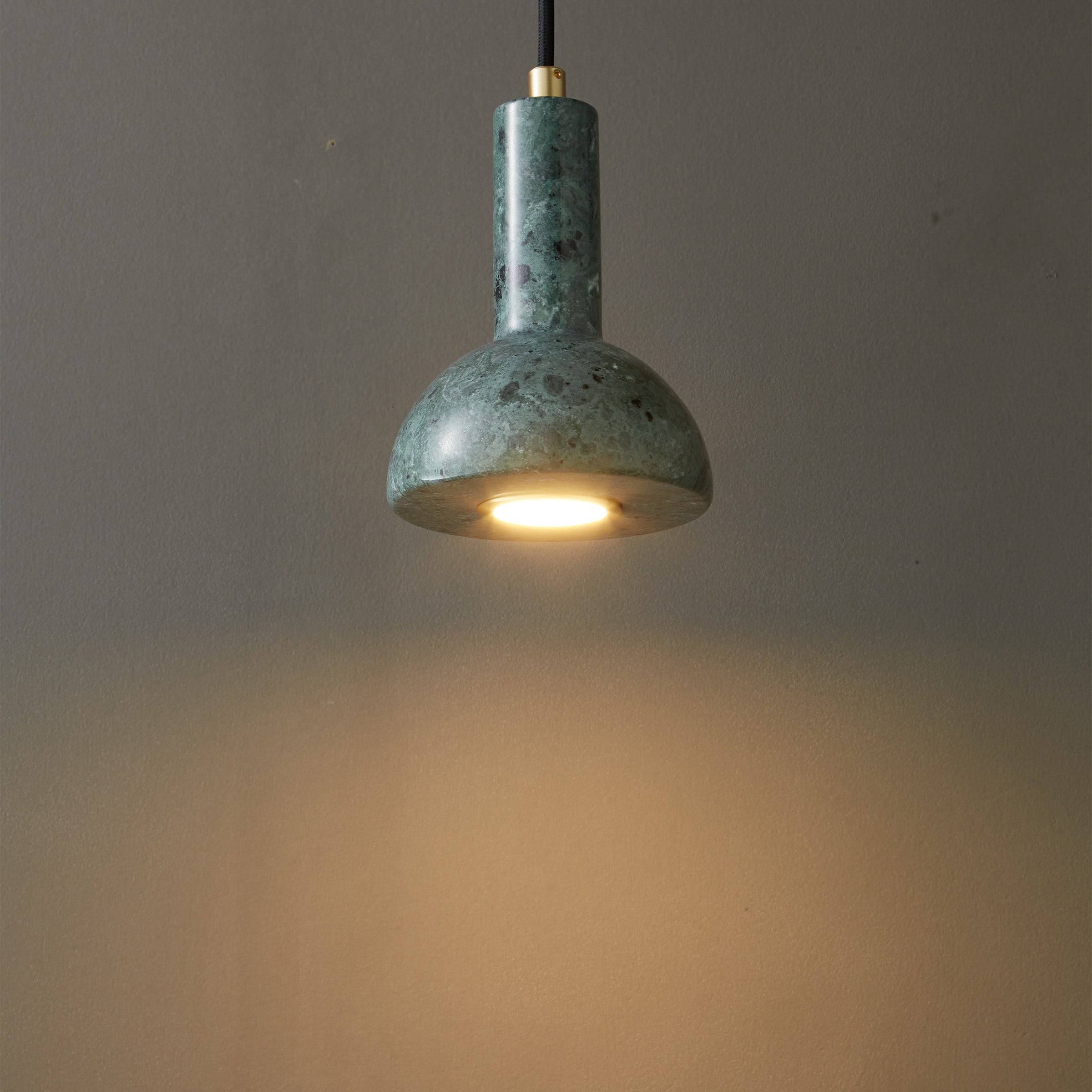 Green Marble Pendant Lamp  7716-Gn -  Pendant Lamps - ebarza Furniture UAE | Shop Modern Furniture in Abu Dhabi & Dubai - مفروشات ايبازرا في الامارات | تسوق اثاث عصري وديكورات مميزة في دبي وابوظبي