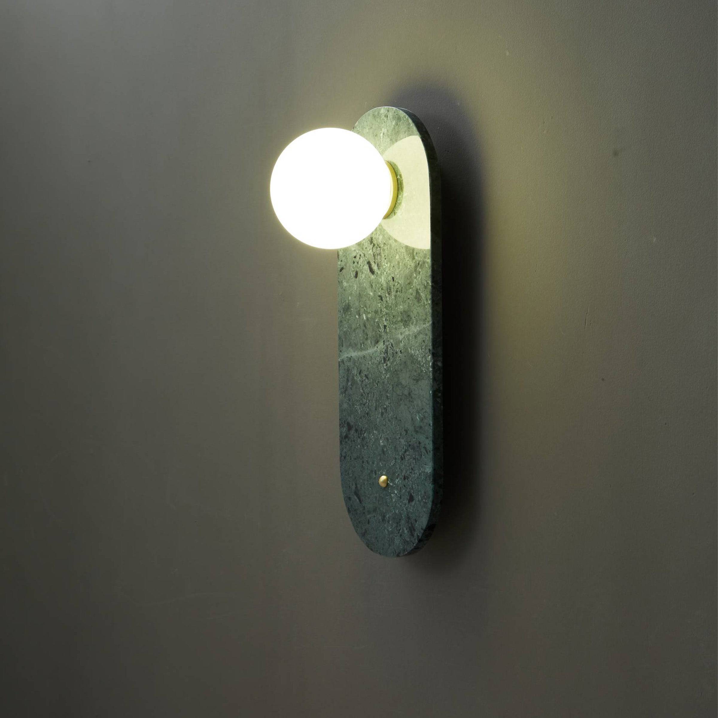 Green Marble Wall Lamp 6617-Gn -  Wall Lamps - ebarza Furniture UAE | Shop Modern Furniture in Abu Dhabi & Dubai - مفروشات ايبازرا في الامارات | تسوق اثاث عصري وديكورات مميزة في دبي وابوظبي