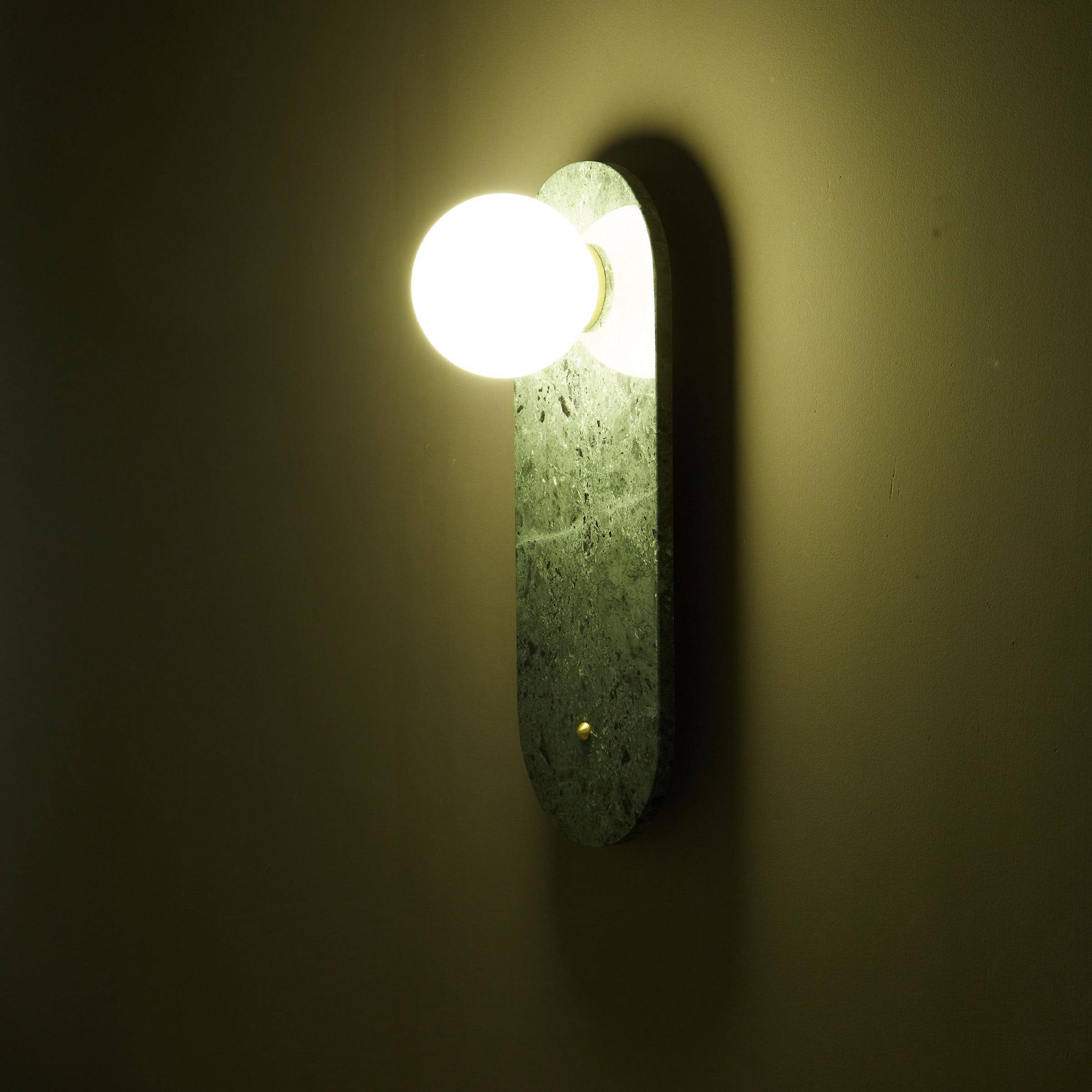 Green Marble Wall Lamp 6617-Gn -  Wall Lamps - ebarza Furniture UAE | Shop Modern Furniture in Abu Dhabi & Dubai - مفروشات ايبازرا في الامارات | تسوق اثاث عصري وديكورات مميزة في دبي وابوظبي