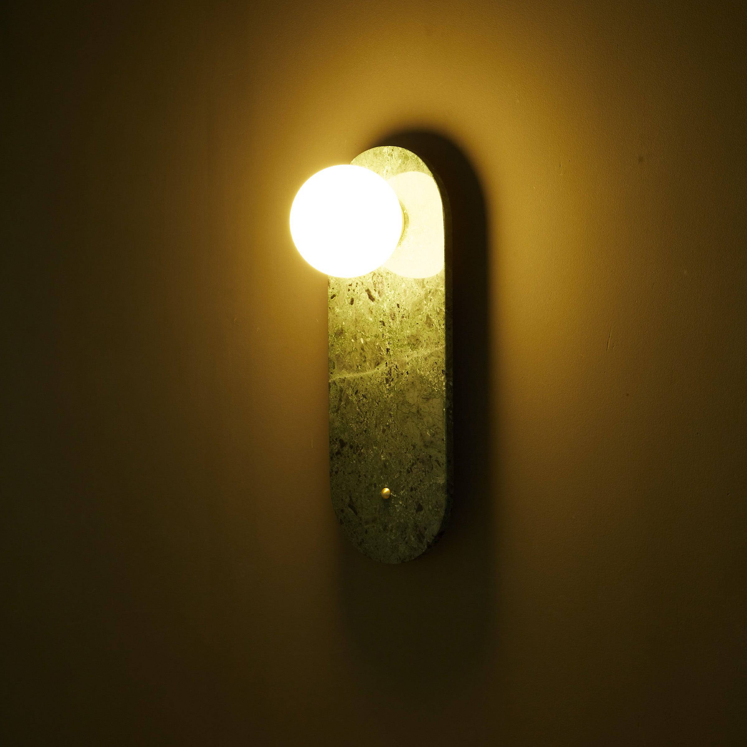Green Marble Wall Lamp 6617-Gn -  Wall Lamps - ebarza Furniture UAE | Shop Modern Furniture in Abu Dhabi & Dubai - مفروشات ايبازرا في الامارات | تسوق اثاث عصري وديكورات مميزة في دبي وابوظبي