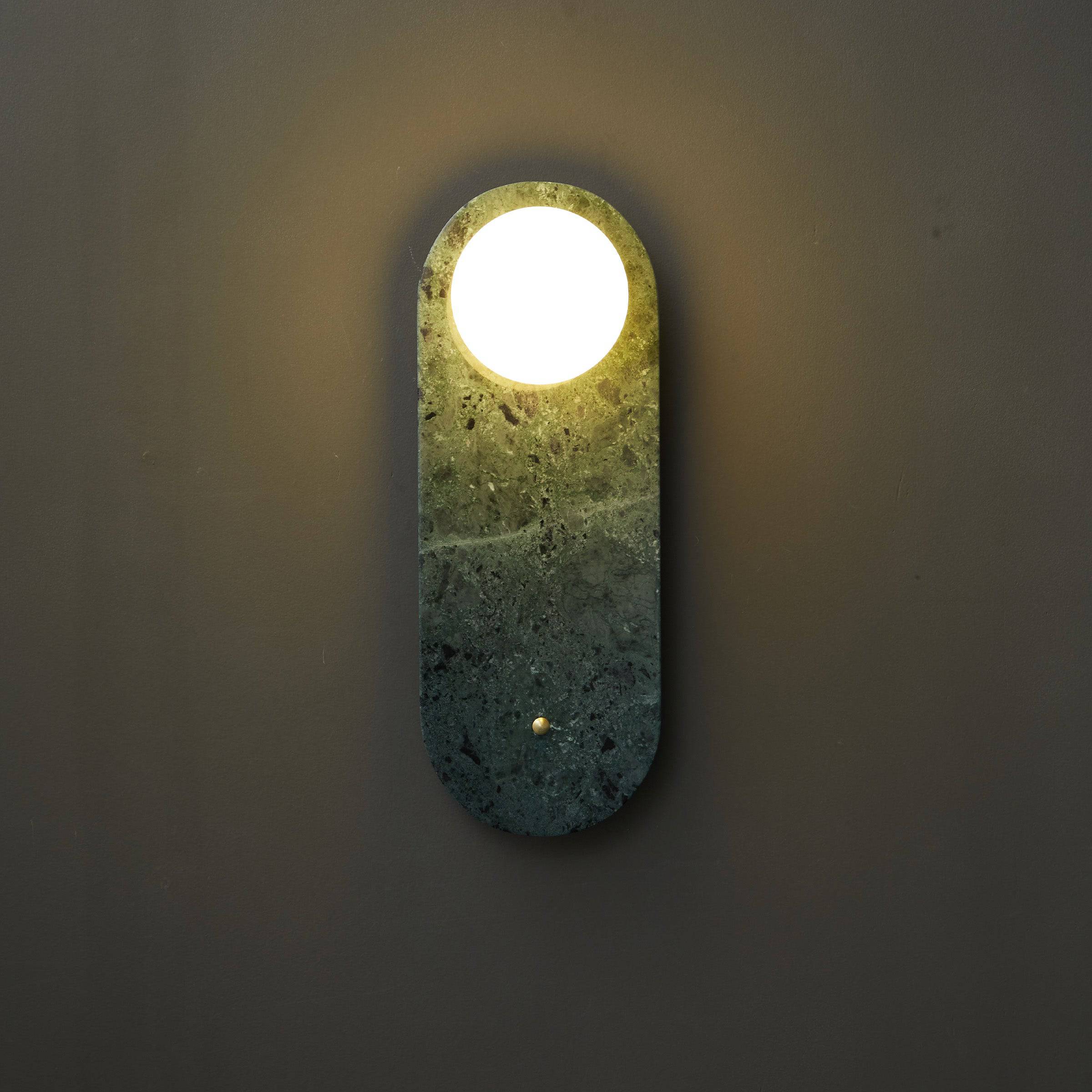 Green Marble Wall Lamp 6617-Gn -  Wall Lamps - ebarza Furniture UAE | Shop Modern Furniture in Abu Dhabi & Dubai - مفروشات ايبازرا في الامارات | تسوق اثاث عصري وديكورات مميزة في دبي وابوظبي